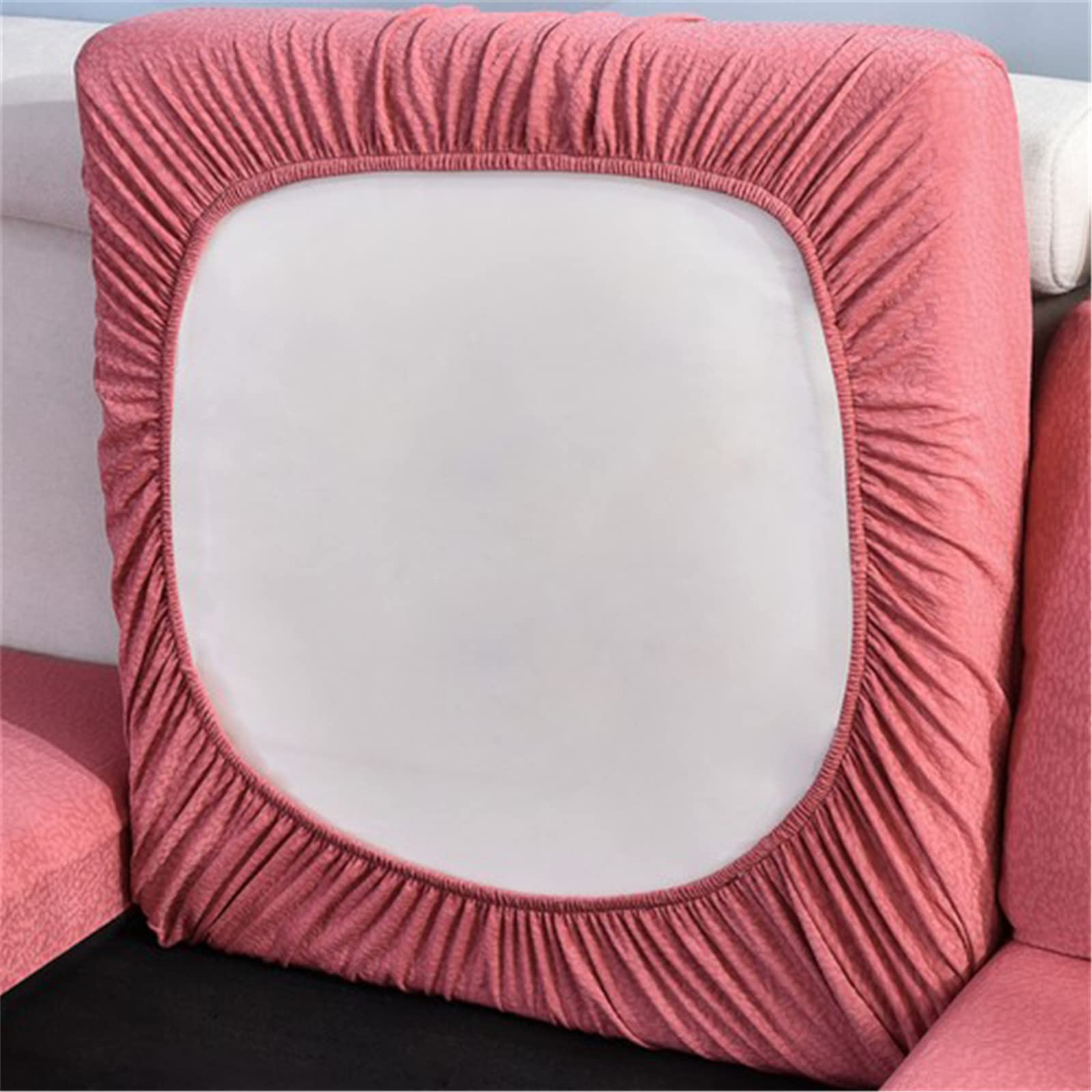 ZYXFYY Stretch Waterproof Sofa Cushion Cover - High Elastic Fabric Slipcover for Couches & Chairs, Water-Resistant & Durable (Pink, Backrest Included) - Perfect for Living Room, Bedroom, or Office Furniture Protection