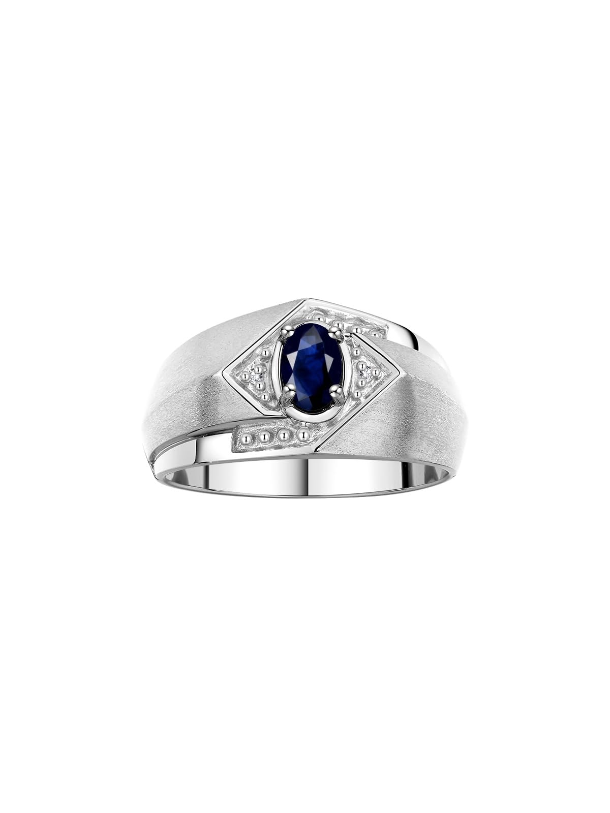 Rylos Elegant Blue Sapphire & Diamond Ring - September Birthstone Jewelry for Women | Perfect Gift for Birthday, Anniversary & Special Occasions
