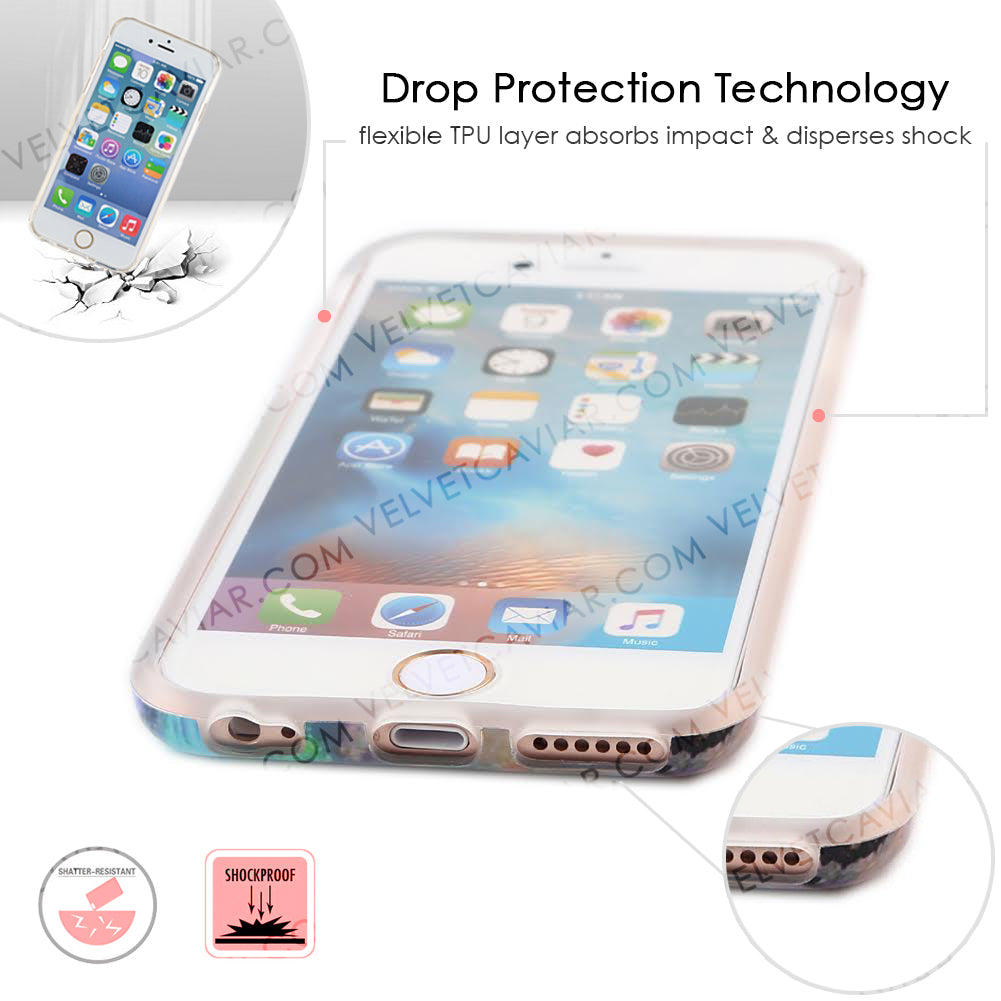Premium Blue Opal iPhone Case - Shatterproof Protective Cover with Slim Fit Design for iPhone 13/14/15 Pro Max - Perfect for Everyday Use, Travel & Outdoor Activities