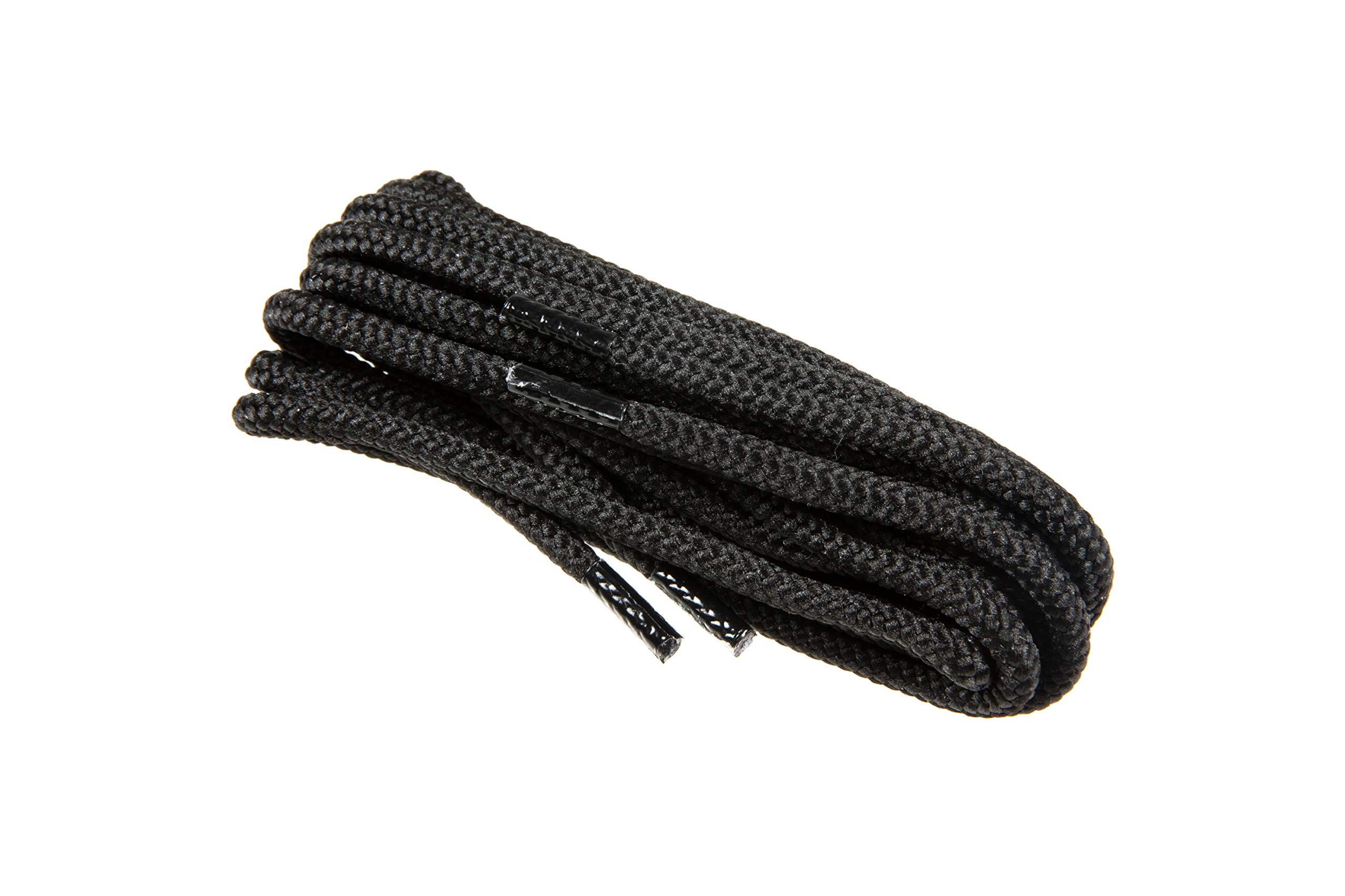 Black Round Work Safety Boot Laces (180 cm / 71 inch) - Heavy Duty Shoelaces for Construction, Hiking & Industrial Work Boots