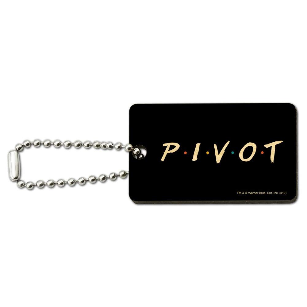 Friends TV Show PIVOT Wooden Rectangle Keychain - Custom Engraved Key Ring for Fans - Perfect Gift for Friends Lovers & Collectors - Use for Keys, Bags, or as a Fun Accessory