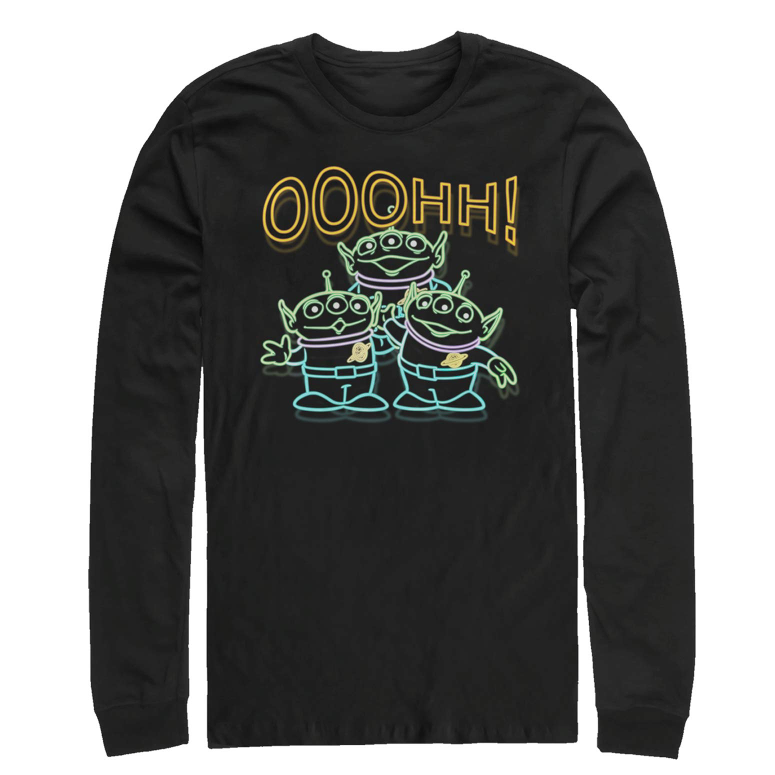 Men's Toy Story Squeeze Toy Aliens Graphic Long Sleeve T-Shirt - Fun Disney Pixar Movie Merchandise for Casual Wear & Cosplay