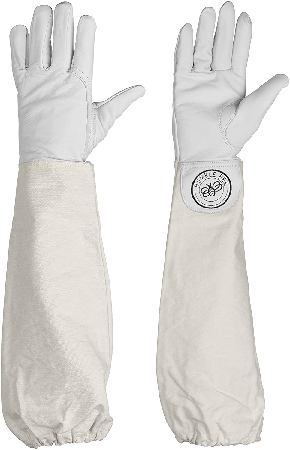 Premium Polycotton Beekeeping Veil with Fencing Hat & Goatskin Gloves - Large Size | Beekeeping Safety Gear for Professional & Hobbyist Beekeepers | Outdoor Apiary Protection