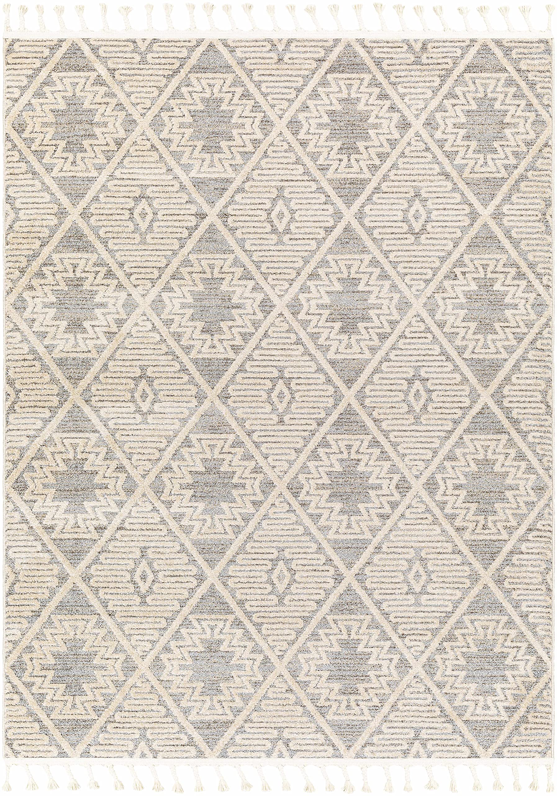 Southwestern Hauteloom Kinablangan Area Rug - Cream, Gray, Peach - 9'2