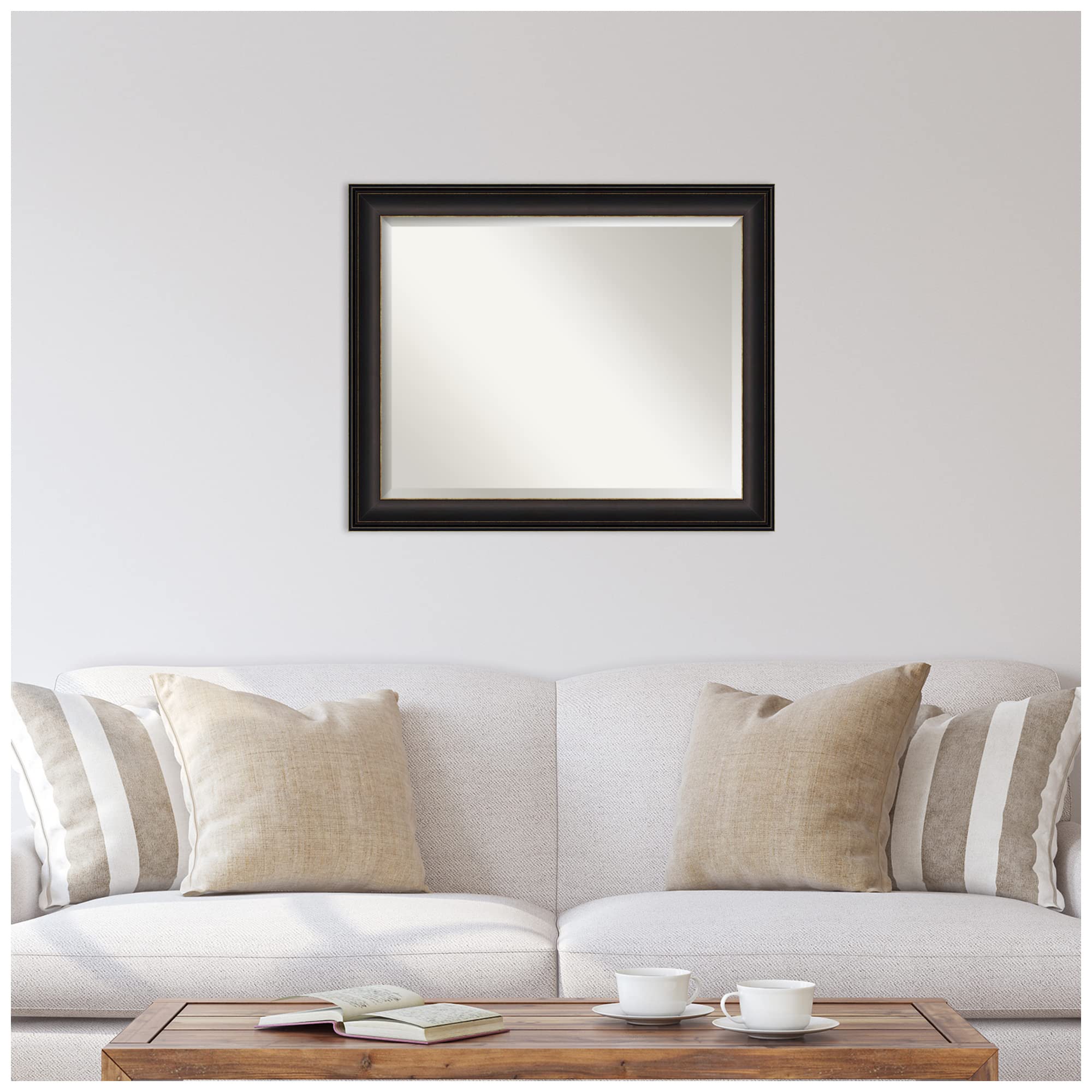 Amanti Art Bronze Wall Mirror 27x33 Inch Trio Set - Oil Rubbed Bronze Rectangle Bathroom & Living Room Mirror - Large Traditional Frame with Beveled Edge - Hangs Horizontally or Vertically - Perfect for Wall Decor, Bathroom Vanity & Entryway Elegance