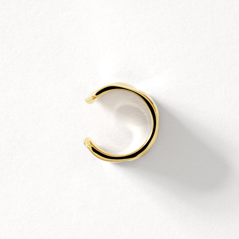 Organic Hammered Gold Ear Cuff - Boho Chic Earring for Women - Perfect for Parties, Weddings & Everyday Wear
