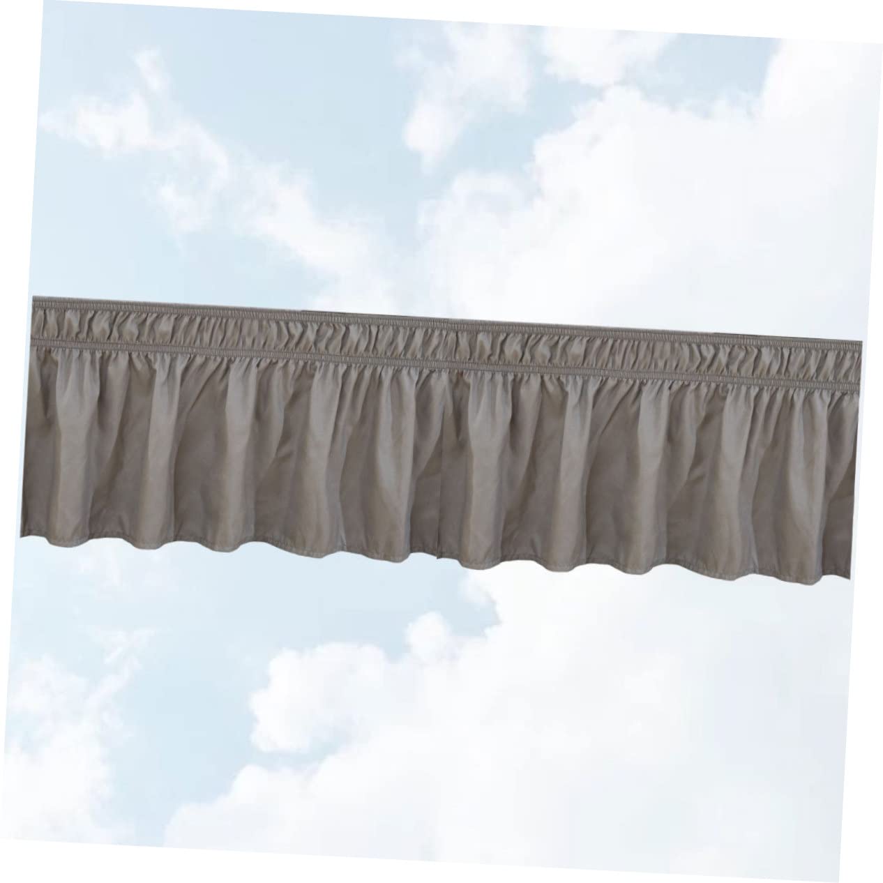 Holibanna Elastic Pleated Corner Bed Skirt - Adjustable Bed Valance & Bed Curtain for Queen/King Size Beds - Perfect for Bedroom Decor, Guest Rooms & Hotel Styling