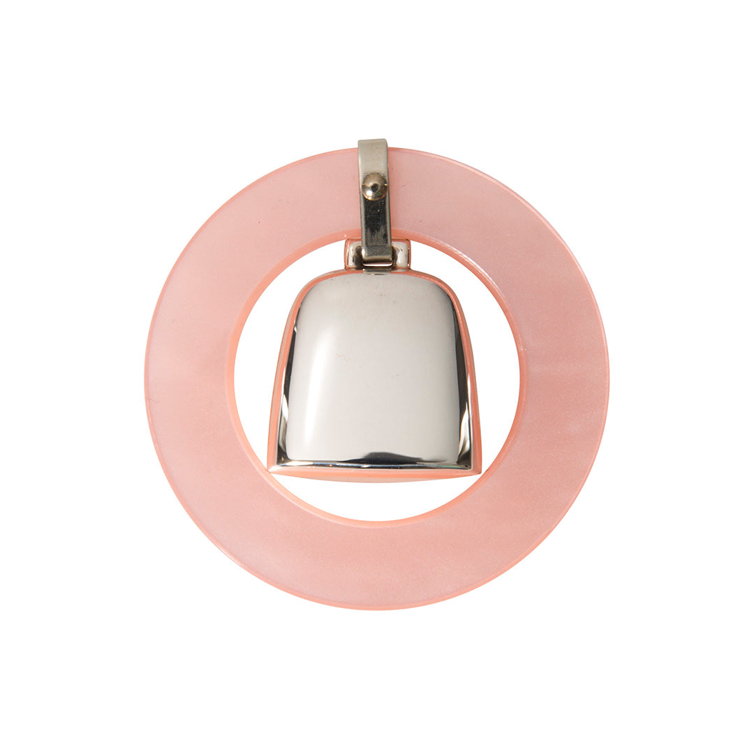Organic Pink Teething Ring for Babies - BPA-Free Silicone Teether & Rattle Toy - Soothing Relief for Sore Gums - Perfect for Newborns & Infants (Ideal for Home, Travel & Daycare Use)