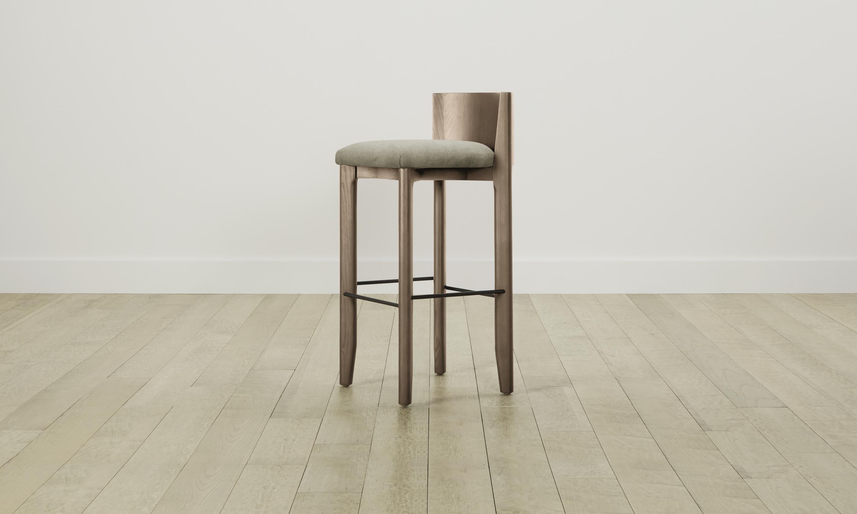 Premium Velvet Bar Stool - The Delancey Counter Stool in Taupe for Kitchen, Dining & Home Bar - Comfortable & Stylish Seating for Entertaining