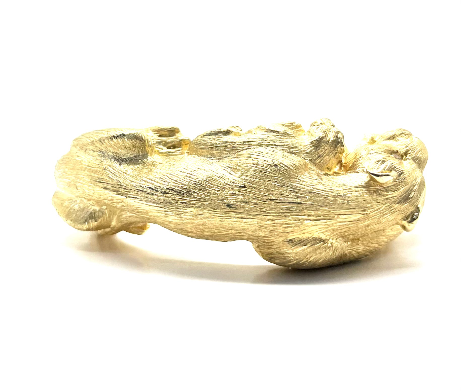 14K Yellow Gold Diamond Panther Mother and Baby Bangle Bracelet - Elegant Jewelry Gift for Women, Perfect for Mother's Day, Birthday & Special Occasions