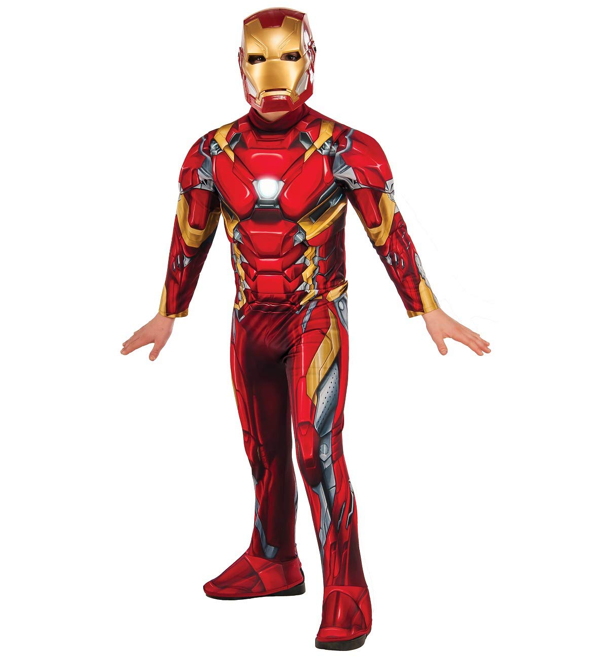 Rubie's Boys Deluxe Iron Man Costume - Medium Size, Red Superhero Outfit for Kids | Perfect for Halloween, Cosplay & Birthday Parties