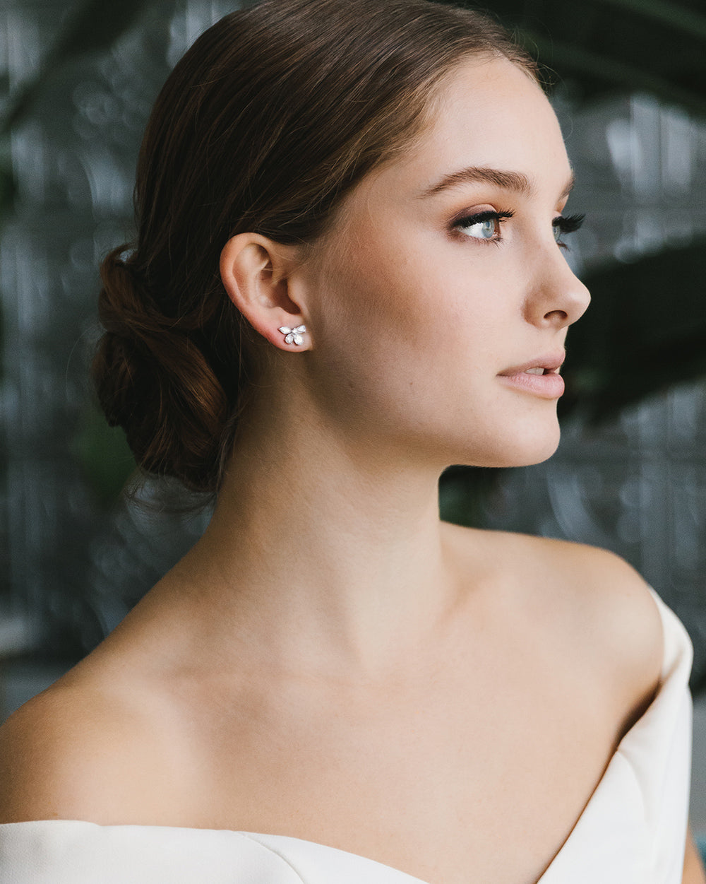 Dainty Bow CZ Stud Earrings for Women - Sparkling Cubic Zirconia Elegant Jewelry - Perfect for Parties, Weddings & Everyday Wear