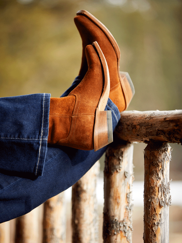 Ariat 10047001 Women's Memphis Western Boot in Penny Roughout - Perfect for Country Dancing, Rodeos & Western Fashion