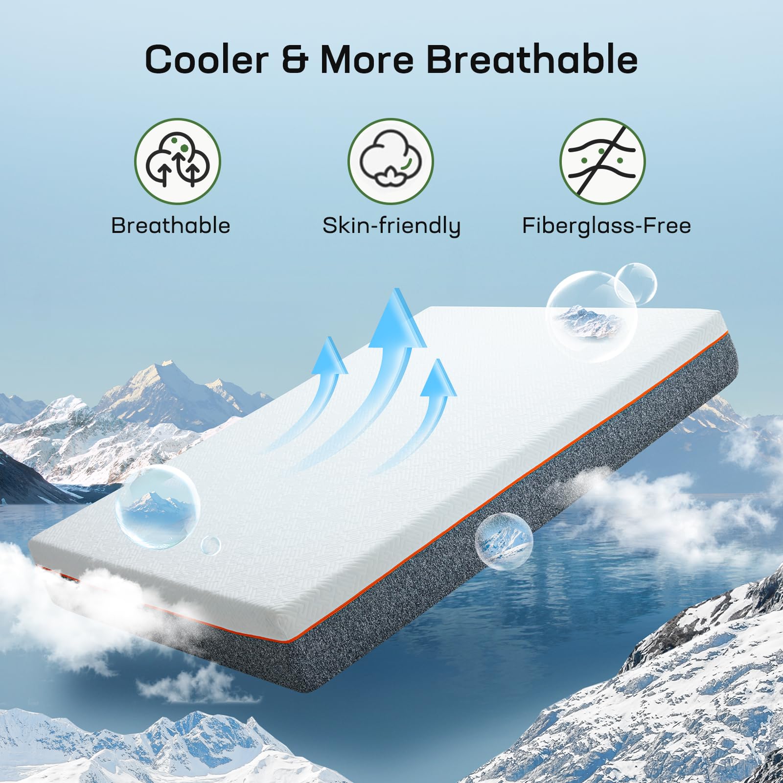 Marsail Twin XL Mattress - 10 Inch Gel Memory Foam Mattress Medium Firm, Pressure Relief & Support, Cooling Breathable Bed in a Box with Removable Zippered Cover - Perfect for Guest Rooms, Dorms & Small Spaces