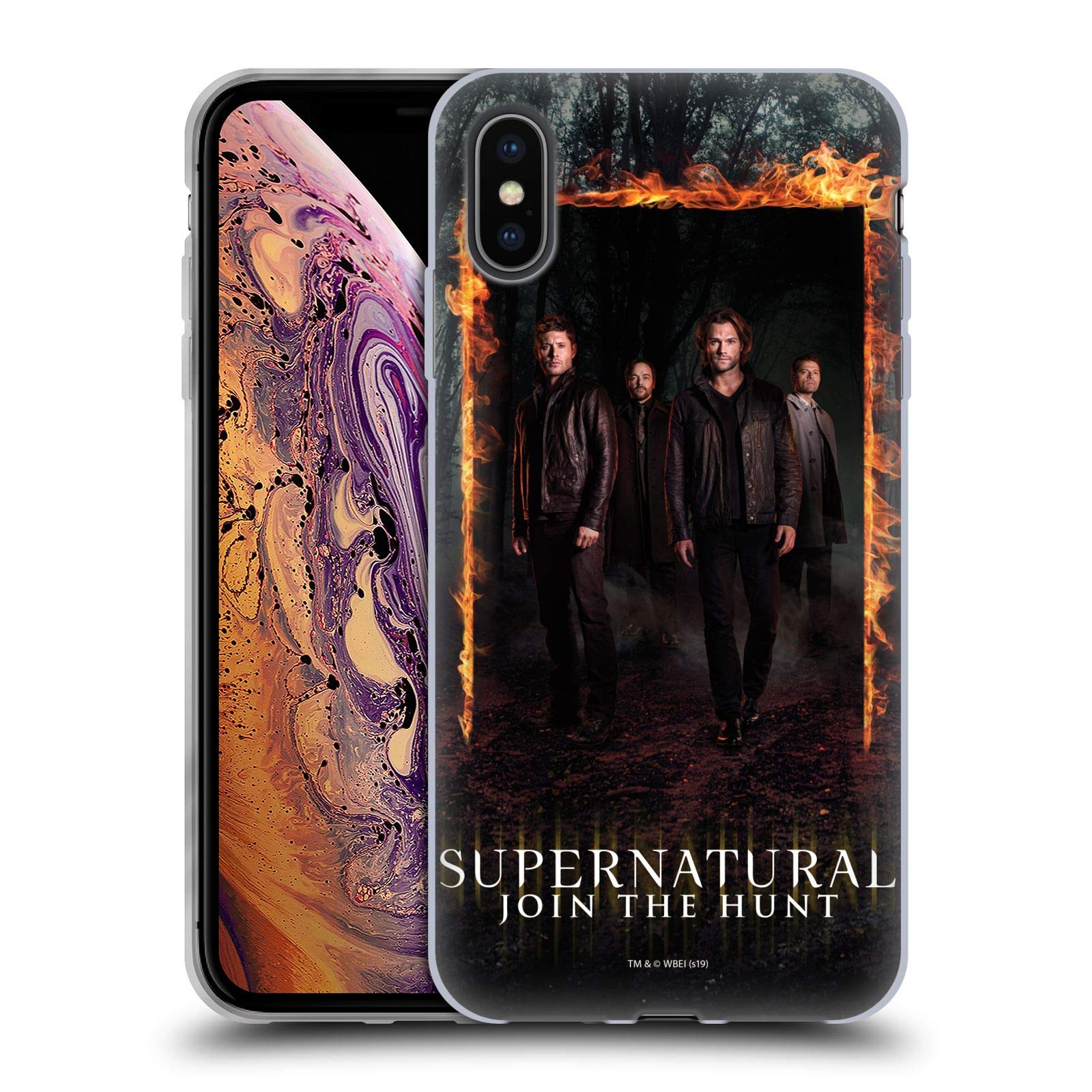 Supernatural Sam Dean Castiel Crowley iPhone Xs Max Case | Officially Licensed Soft Gel Cover by Head Case Designs | Perfect for Fans & Daily Use