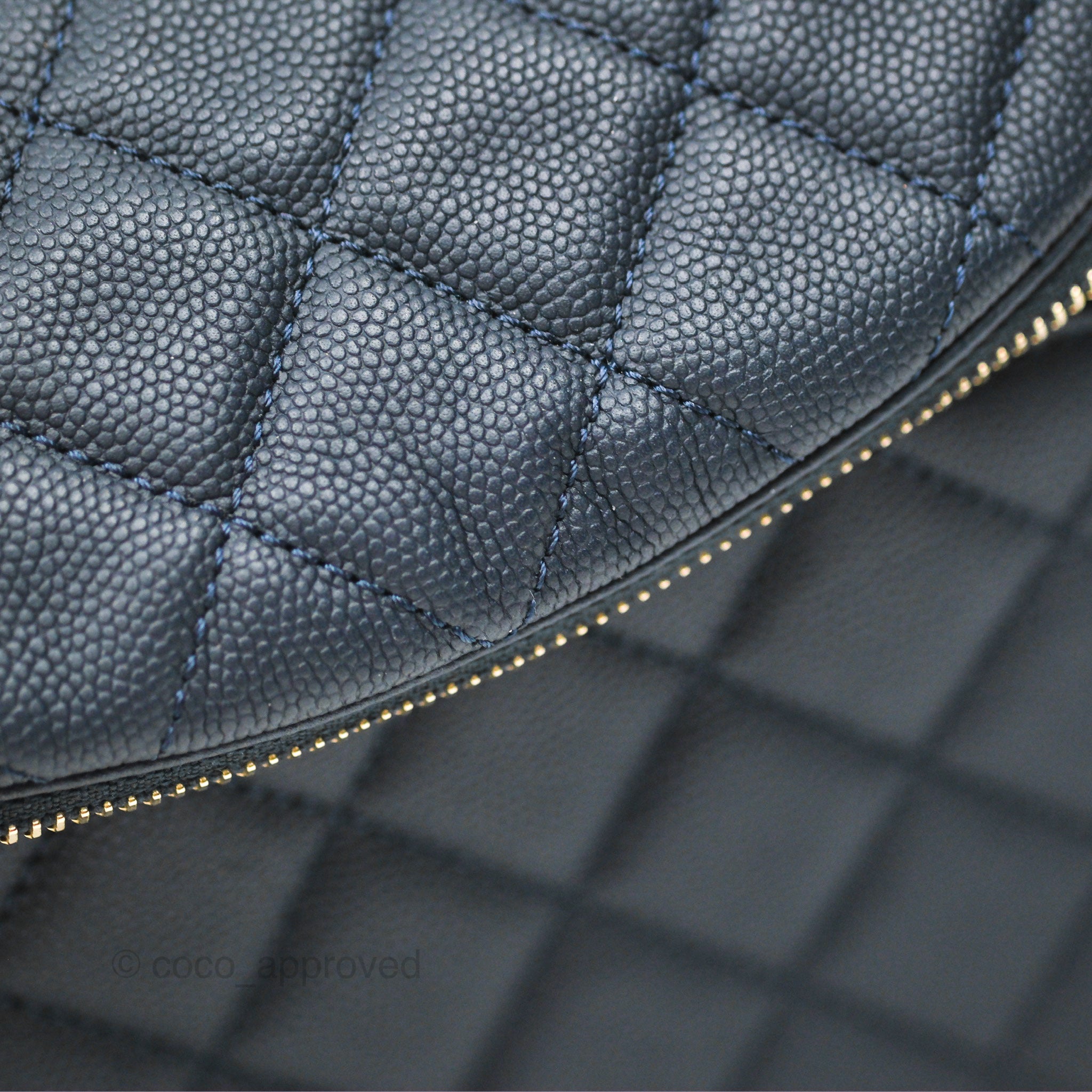 Chanel Business Affinity Waist Belt Bag in Navy Caviar Leather with Gold Hardware - Perfect for Work, Travel & Evening Events
