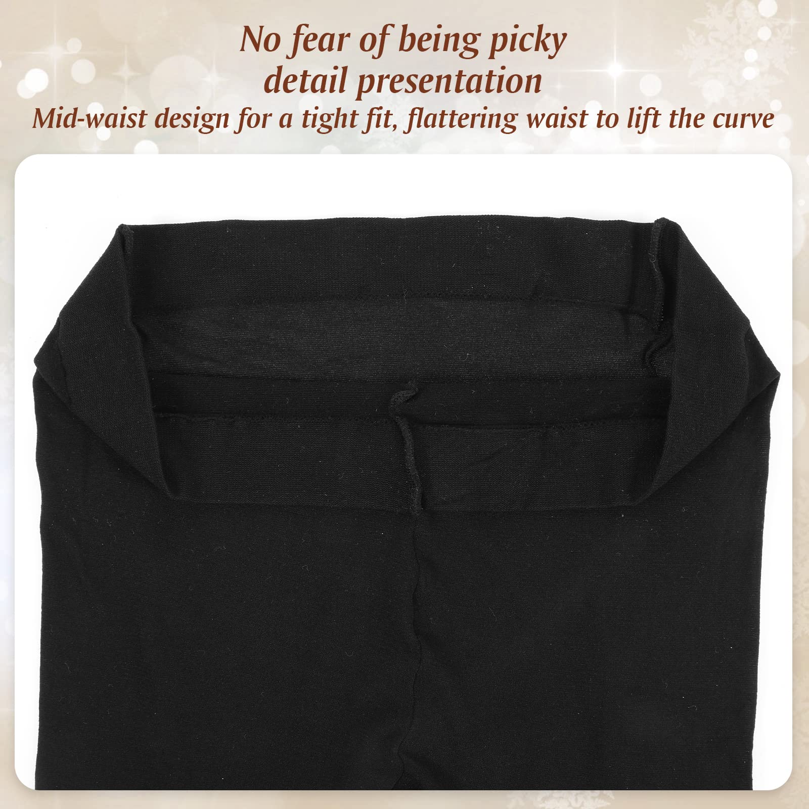 Sibba Slim Black Sheer Pantyhose for Women - Plus Size Stretch Tights for Winter & Office Wear