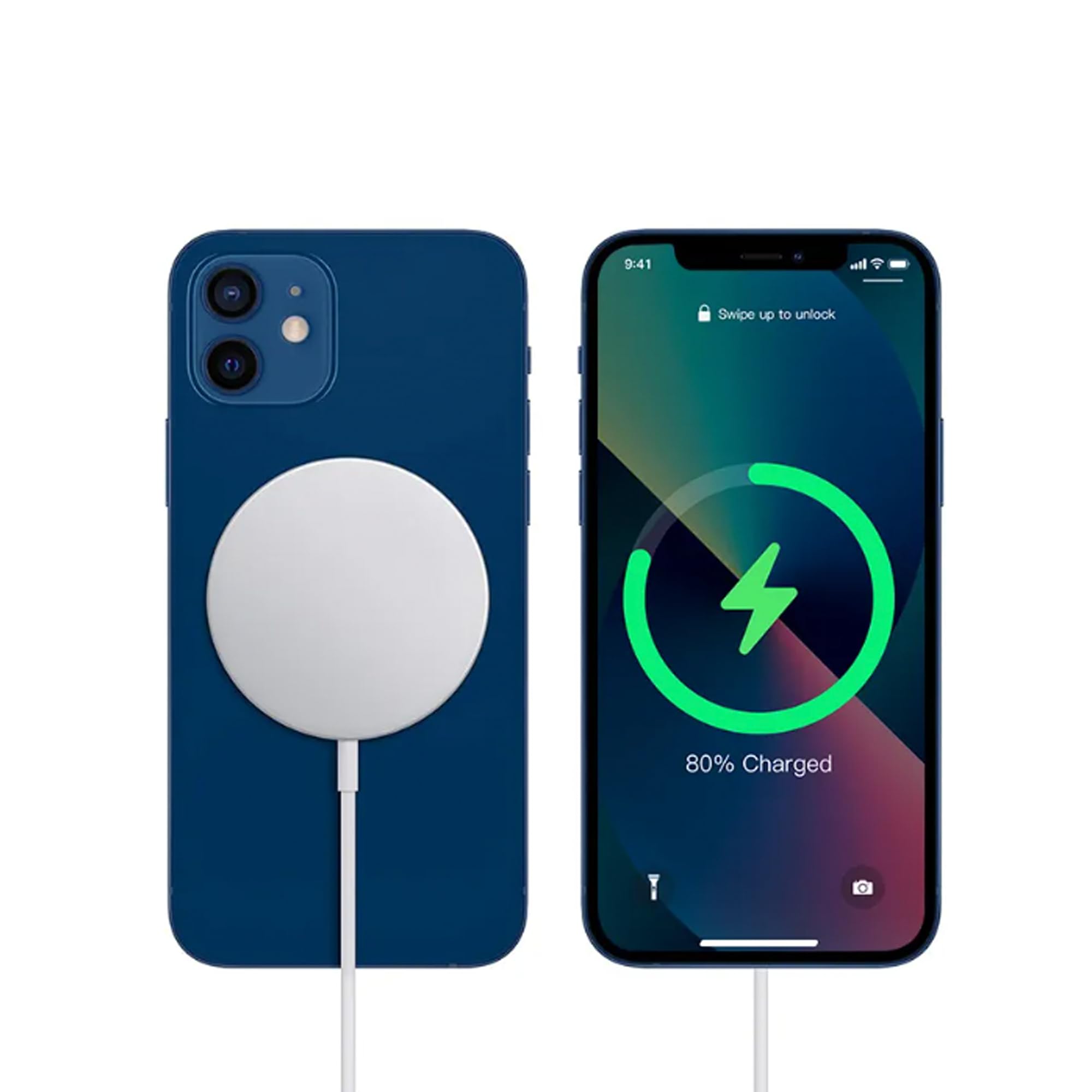 15W Magnetic Wireless Charger for iPhone 15/14/13/12/11/Pro/Pro Max/SE - Fast Charging Type C Wall Adapter with Secure Magnetic Alignment | Perfect for Home, Office & Travel Charging