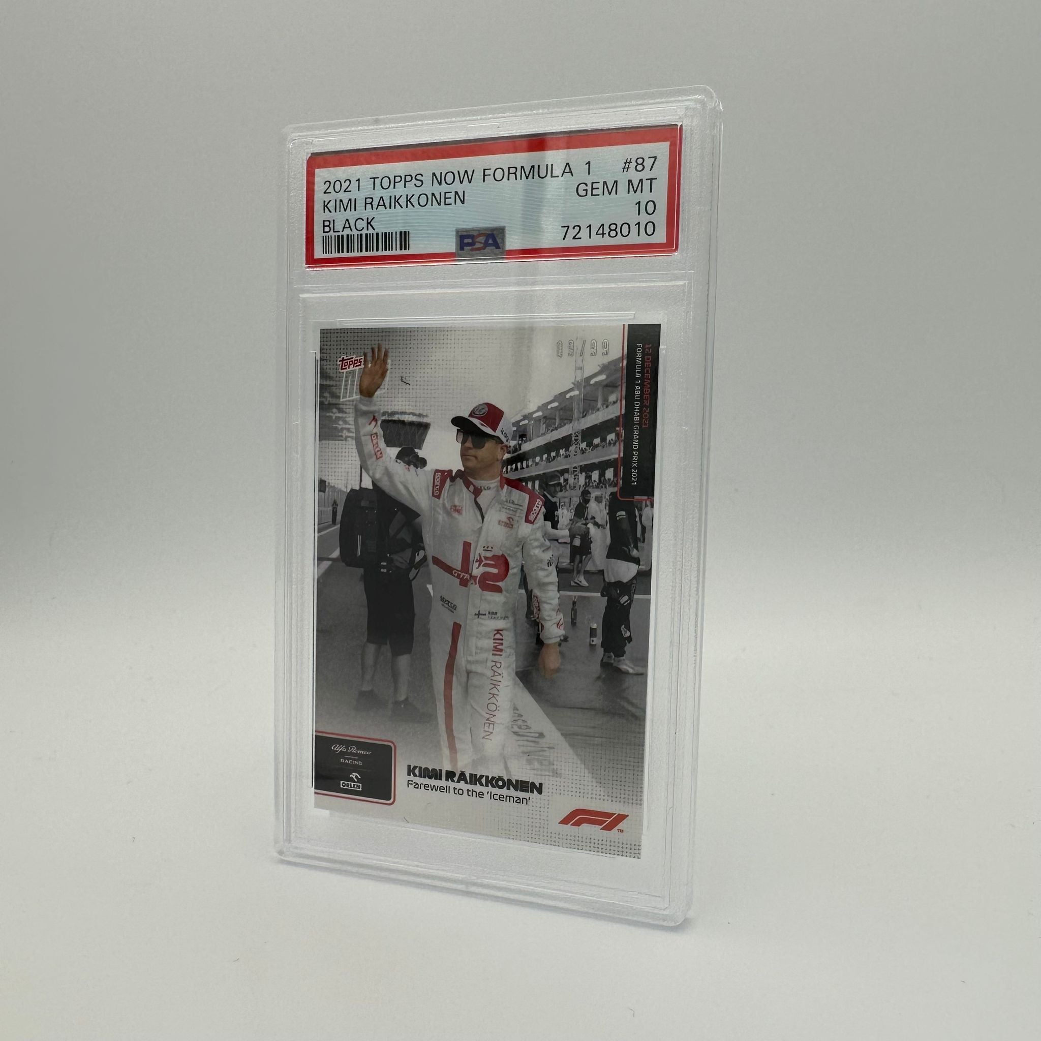 PSA 10 Graded 2009 Kimi Raikkonen Farewell to the Iceman #87 Racing Card - Perfect for F1 Collectors, Sports Memorabilia Displays & Investment Collections