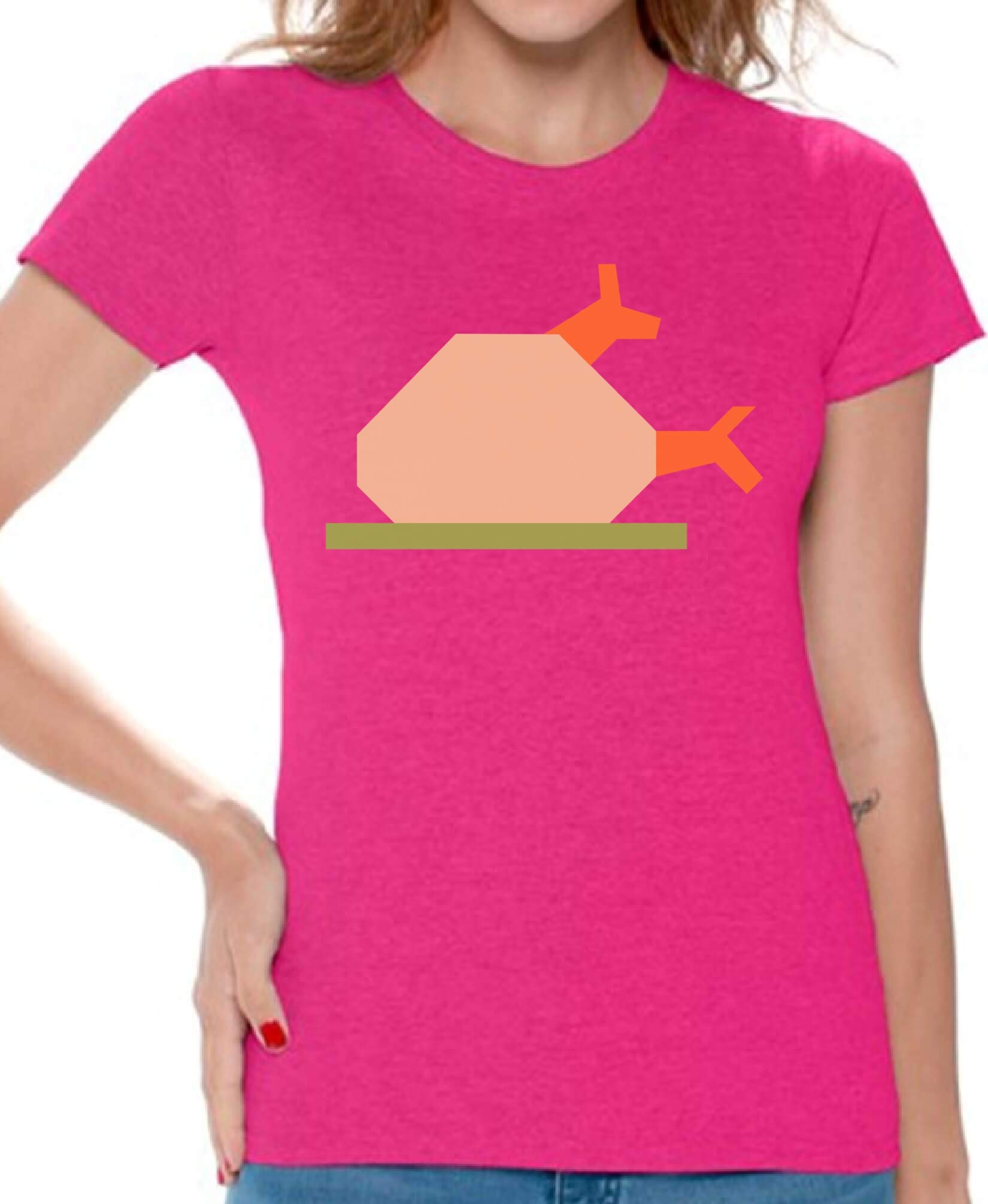 Funny Thanksgiving T-Shirt for Women - Cute Turkey Dinner Graphic Tee - Perfect for Family Gatherings & Holiday Parties