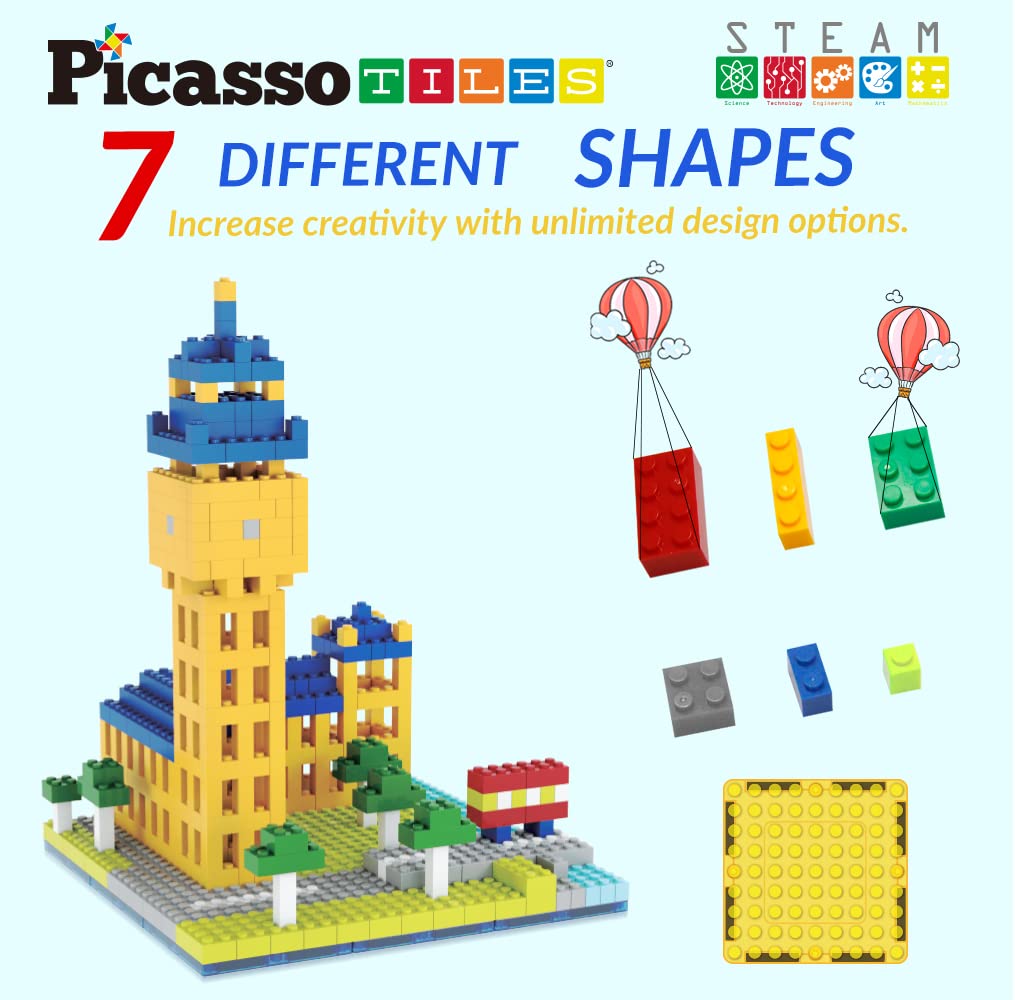 PicassoTiles 512-Piece Magnetic Building Blocks Set - STEM Educational Construction Toys for Kids Ages 3-10 | Creative Learning Playset with Bridges, Hearts & Characters | Develops Fine Motor Skills & Spatial Reasoning | Perfect for Classroom, Homeschooling & Family Game Night | Great Birthday Gifts & STEM Learning Activities | Ideal for Creative Playtime, Preschool Learning & Indoor Family Activities | Fun for Playrooms, Daycare Centers & STEM Classroom Projects
