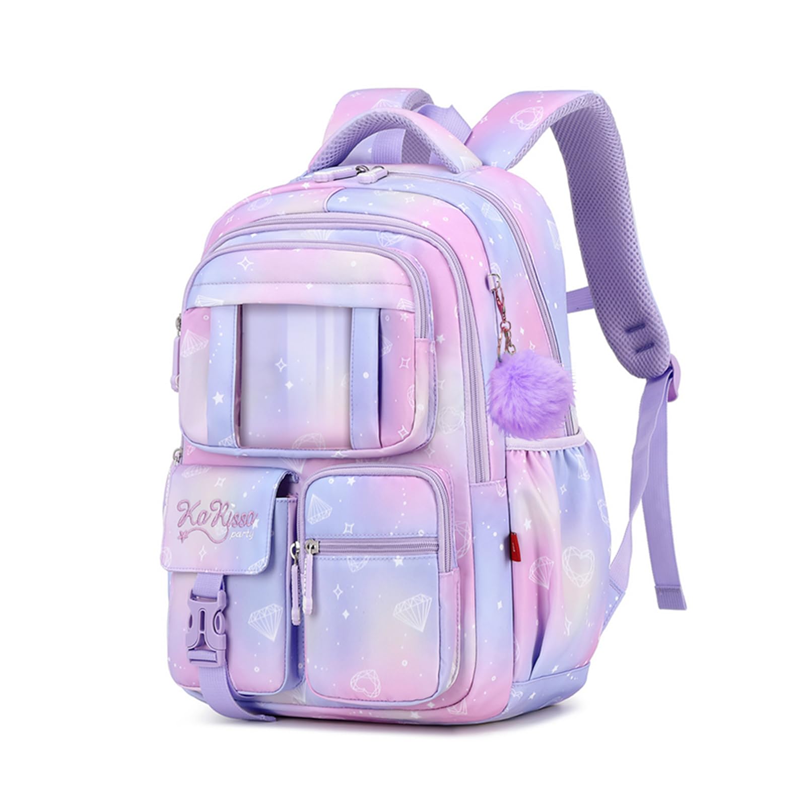 Cute Purple Backpack for Girls - Durable School Book Bag for Elementary & Middle School Students - Perfect for School, Travel & Daily Use