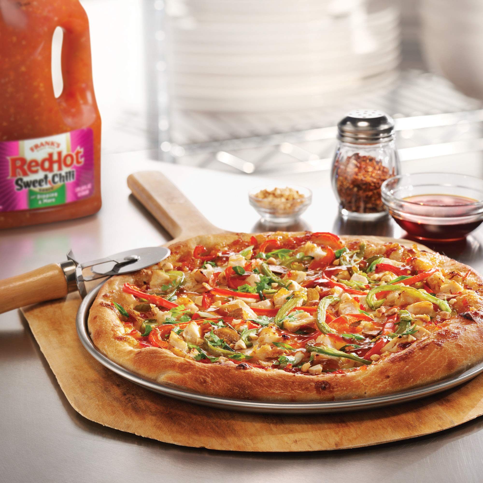Frank's RedHot Sweet Chili Sauce - 0.5 Gallon Bulk Hot Sauce for Wings, Pizza, Sandwiches & Stir Fry | Spicy Glaze for BBQ, Tacos, Burgers & Asian Cuisine