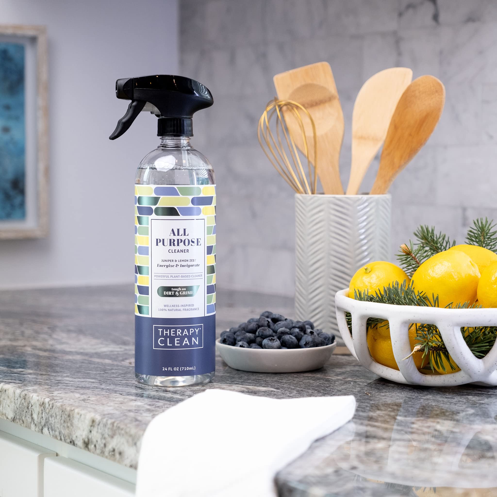 Natural All-Purpose Cleaner - Juniper & Lemon Zest Scent, 24oz (6-Pack) | Plant-Based, Non-Toxic Multipurpose Household Cleaner | Perfect for Kitchen, Bathroom, Floors & Surfaces