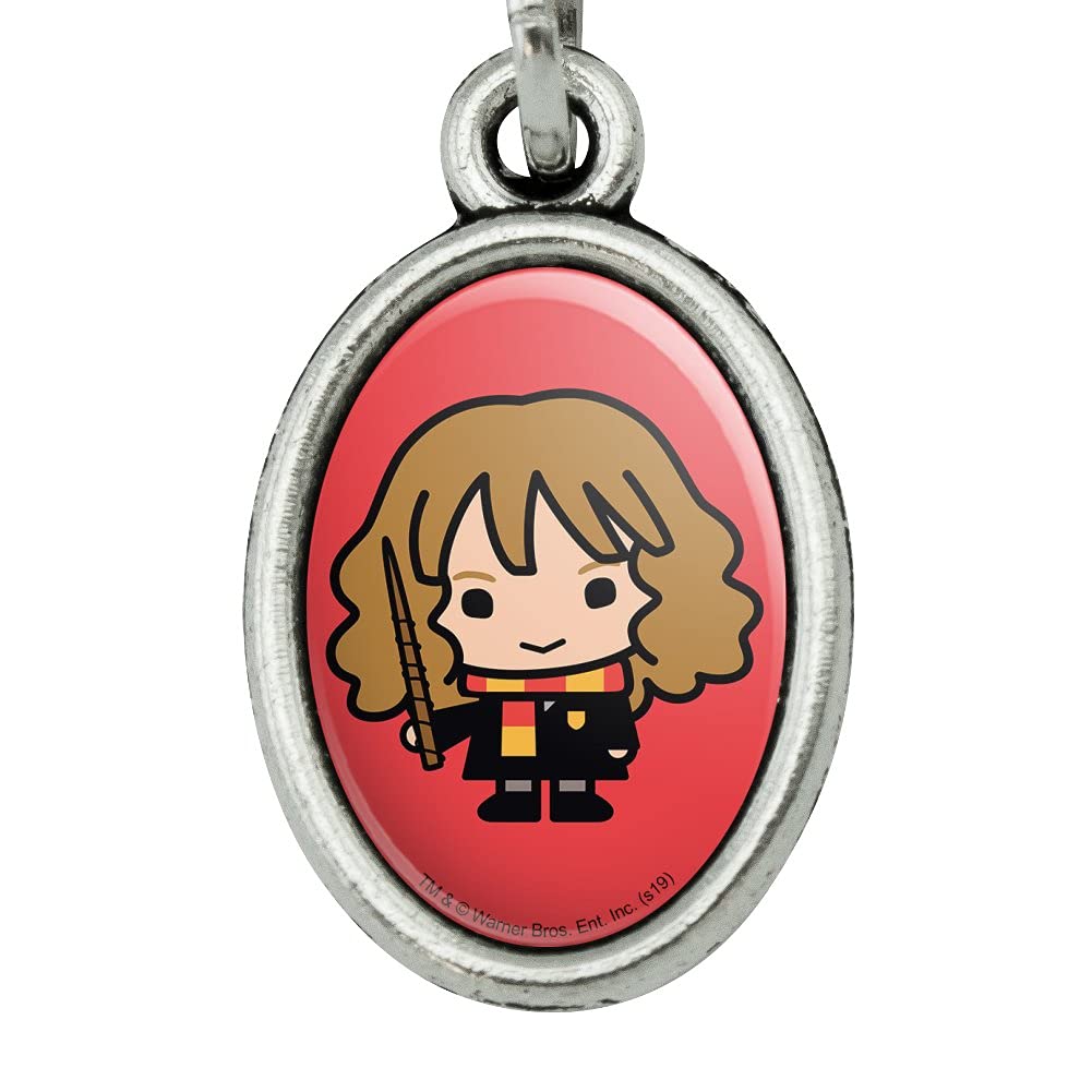 Harry Potter Hermione Granger Chibi Metal Bookmark - Cute Character Page Marker with Oval Charm for Books, Gifts & Collectibles - Perfect for Fans, Readers & Book Lovers