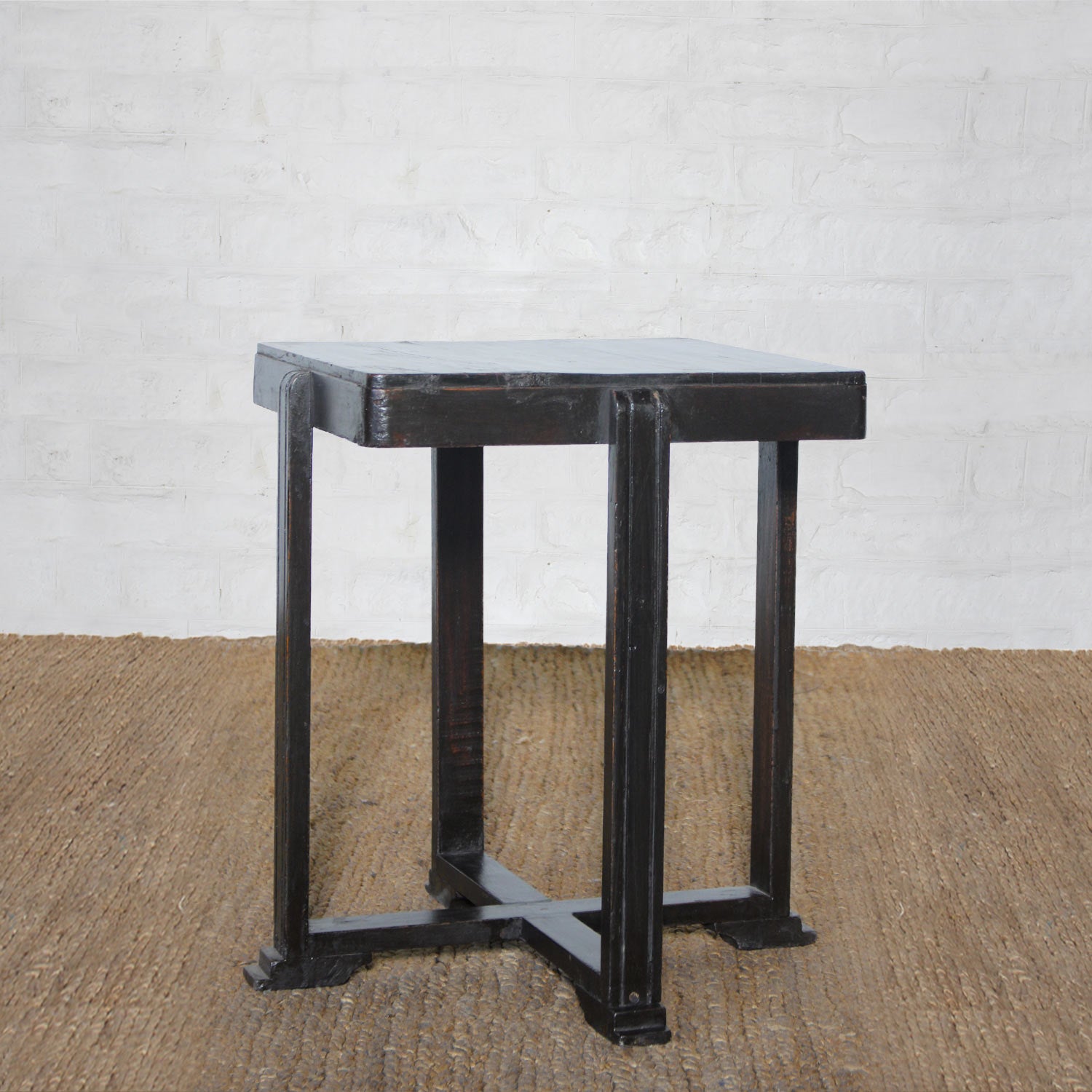 Ankura Solid Teak Wood Side Table - Small End Table for Living Room, Bedroom, or Patio - Handcrafted Accent Table with Natural Wood Grain - Perfect for Coffee, Books, and Decor