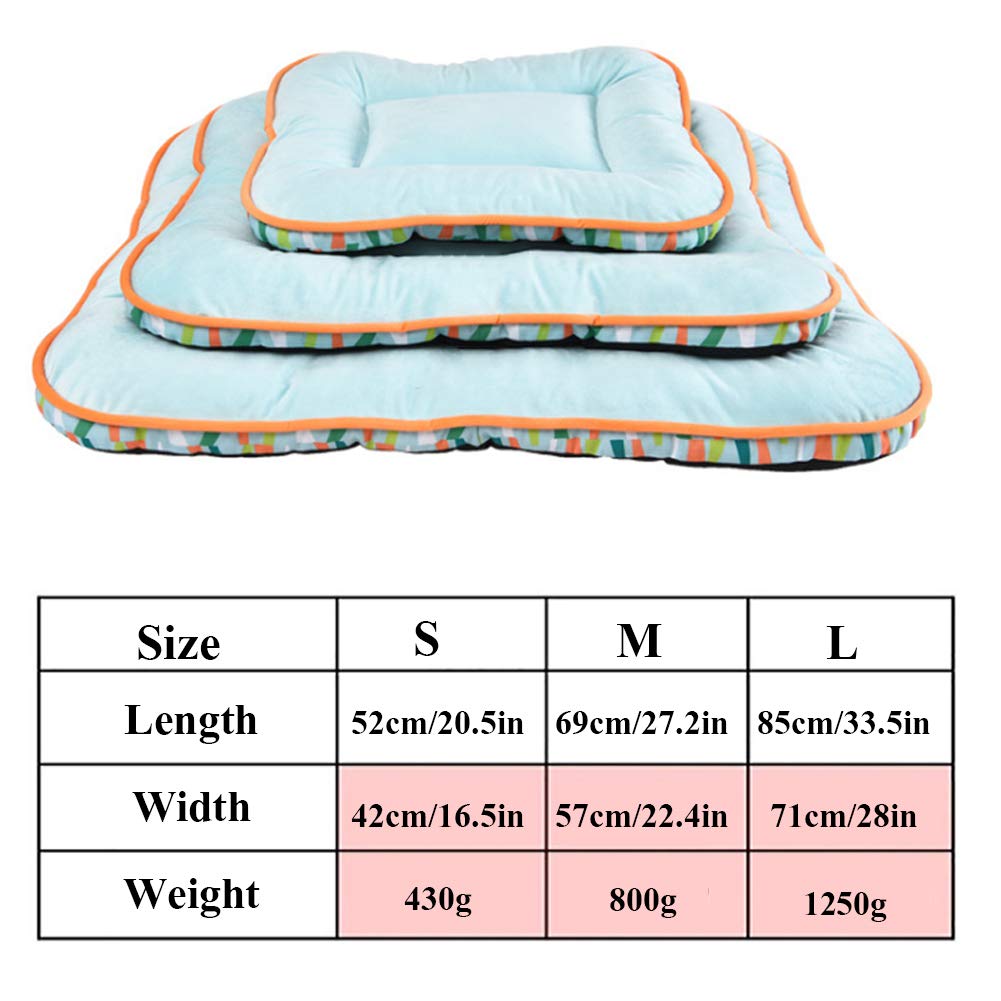 Premium Washable Dog Bed Mat - Soft Crate Pad & Kennel Cushion with Anti-Slip Bottom for Large/Medium/Small Dogs & Cats | Fits Metal Dog Crates | Blue Pet Mattress | Perfect for Crates, Kennels & Home Use
