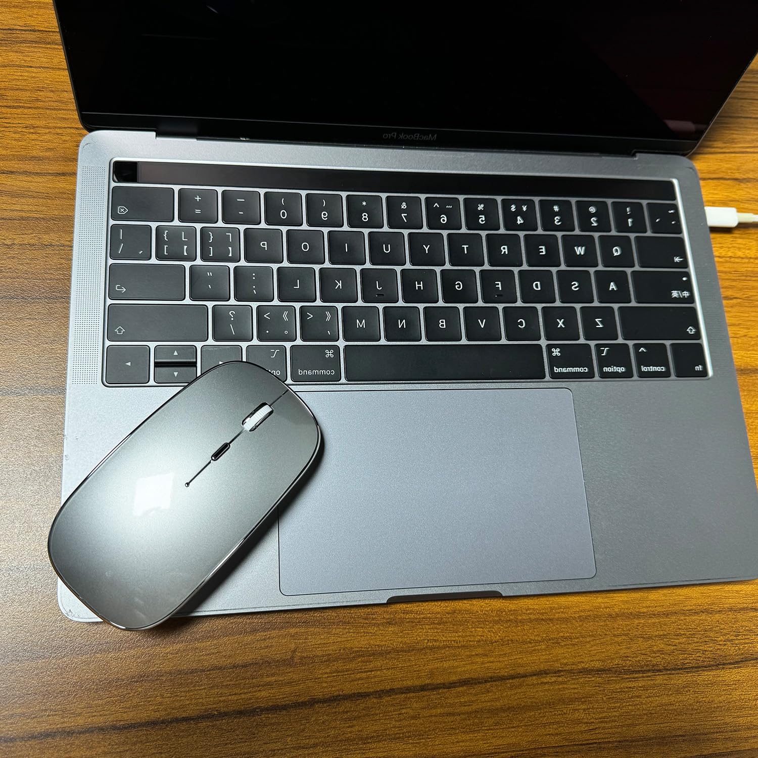 Rechargeable Wireless Bluetooth Mouse for iPad Pro, iPad Air, MacBook, Chromebook, Windows Laptops - Compatible with HP, Dell (Silver) - Perfect for Office, Home, and Travel Use
