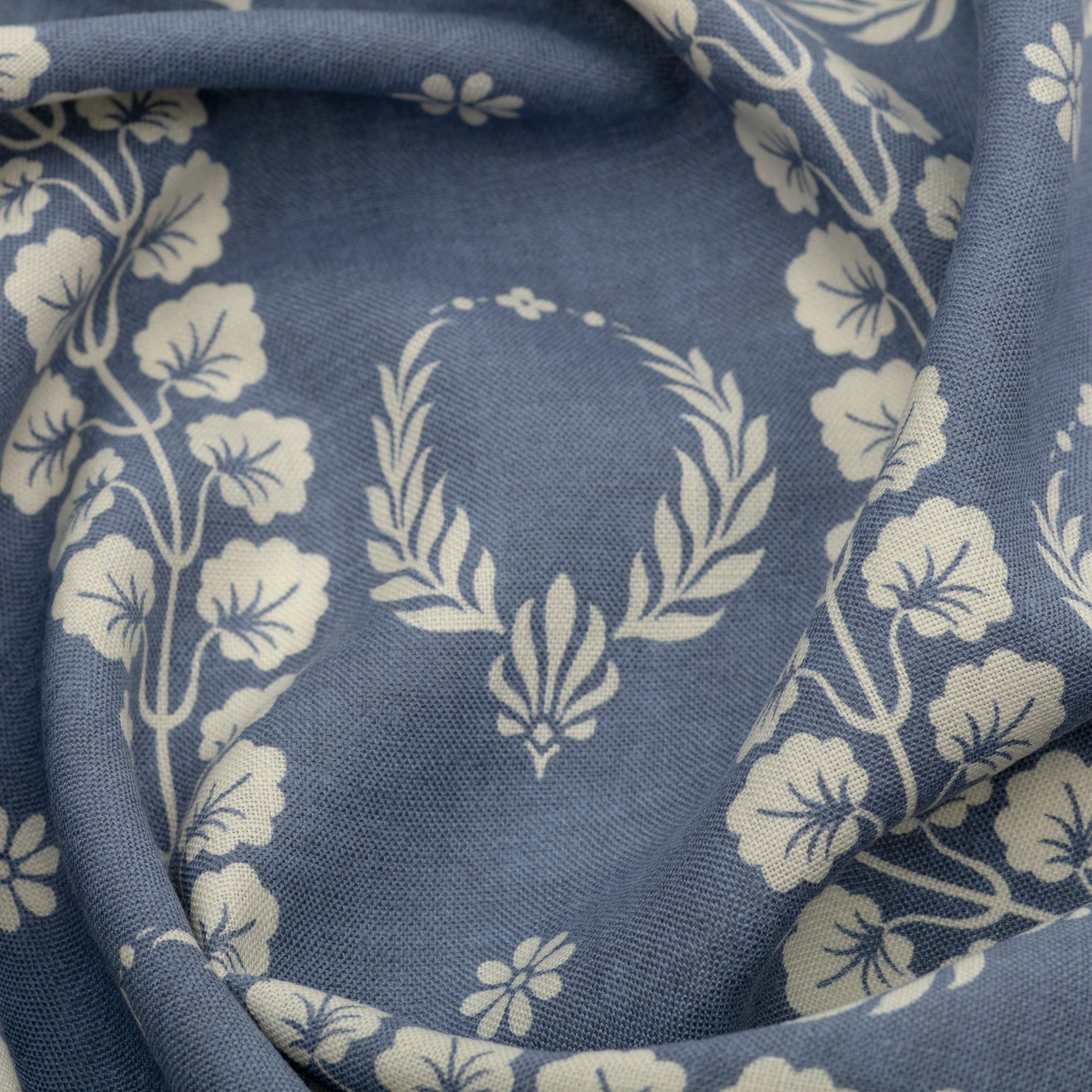 Premium Couronne Linen Fabric Samples in Marine Blue - Perfect for Upholstery, Curtains & DIY Home Decor Projects