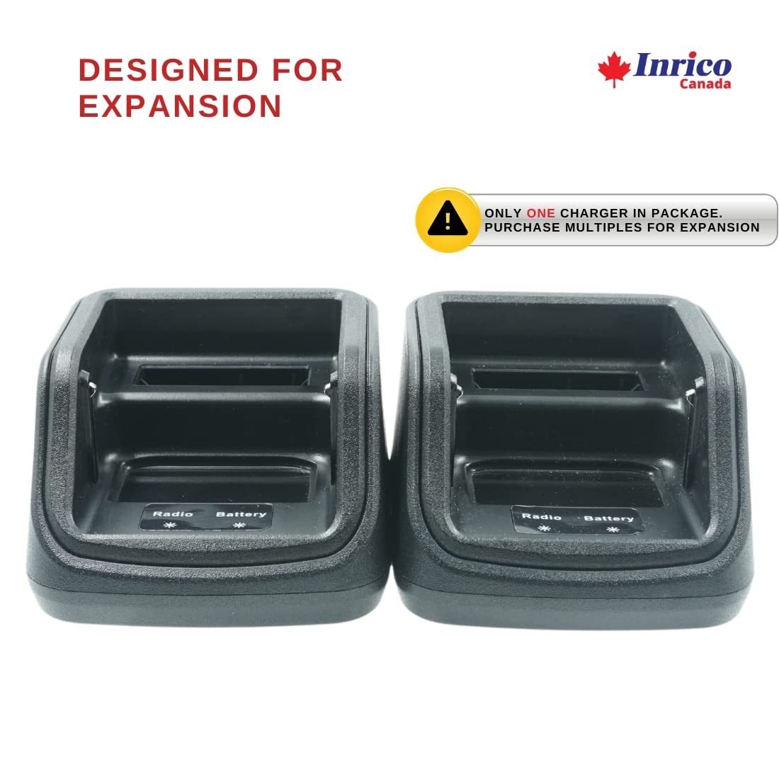 Inrico Dock Charger S200 - 6-Port Desktop Charging Station for S200 Portable PoC Radio | Fast Charging Solution for Public Safety & Emergency Communication Devices | Perfect for Police, Firefighters & Security Teams