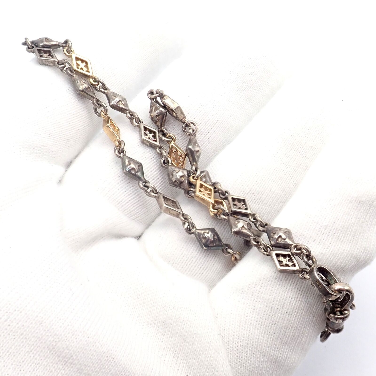 Authentic Loree Rodkin 18k Yellow Gold and Silver 16