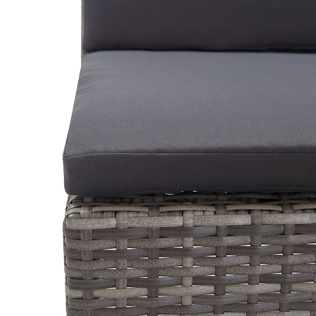Premium 3-Piece Outdoor Lounge Set – Gray Poly Rattan Patio Furniture with Thick Cushions | Weather-Resistant, Lightweight & Easy to Clean | Perfect for Backyard, Poolside or Garden Relaxation
