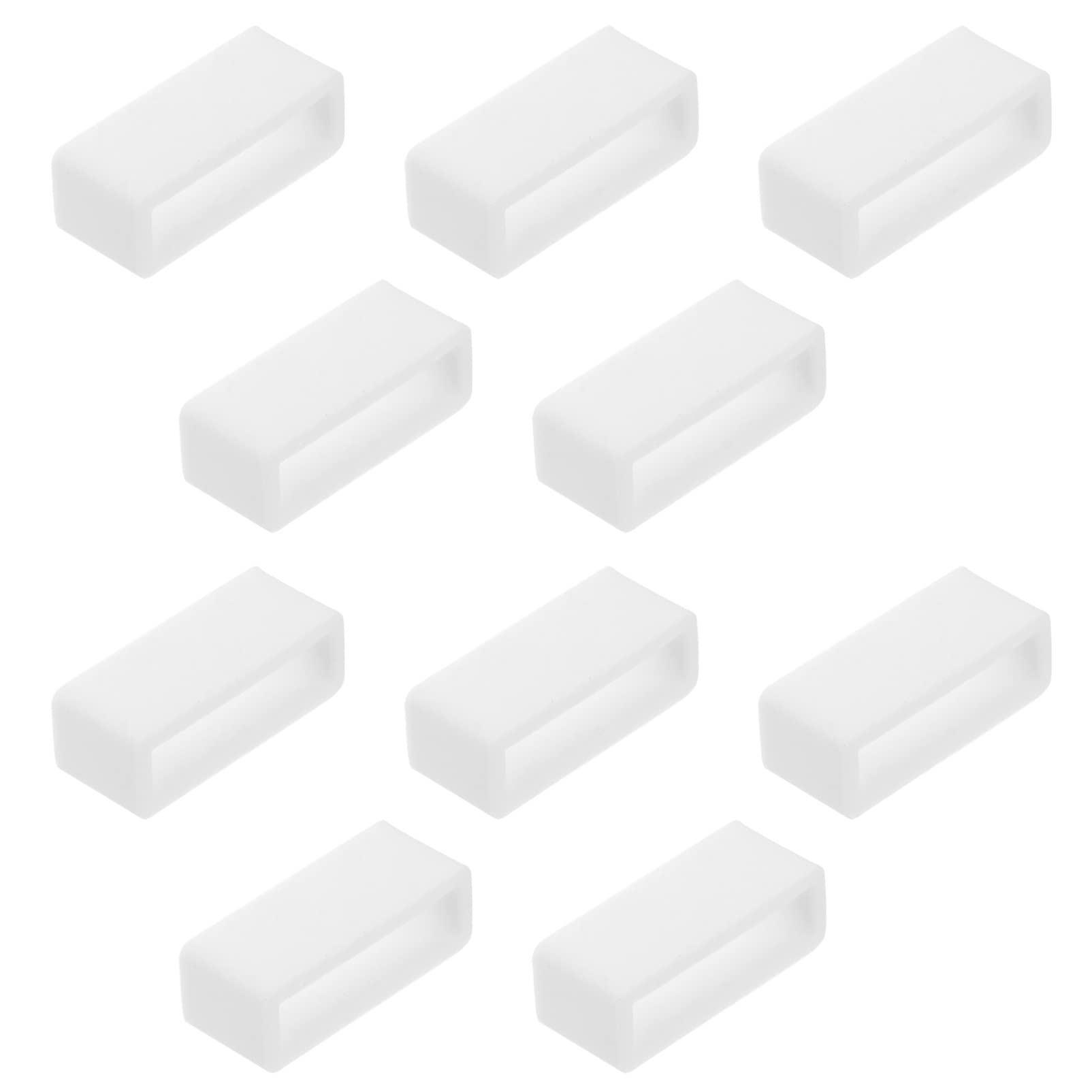 Scicalife 22mm Silicone Replacement Watch Band Strap - 10Pcs White Watch Accessories for Wristwatches - Durable & Comfortable Silicone Slap Bracelet for Sports, Fitness & Everyday Wear