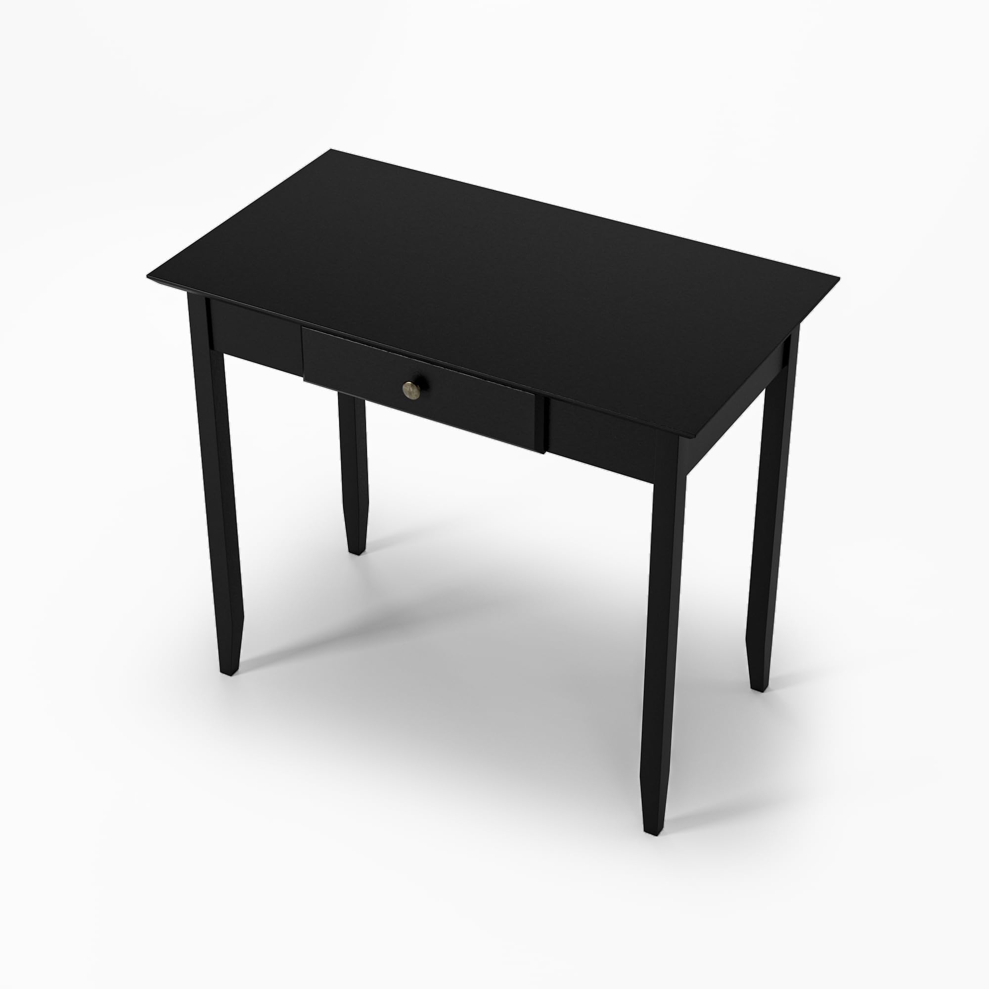 Camaflexi Black Shaker Writing Desk with One Drawer - Compact Home Office Desk for Small Spaces, Study & Work from Home