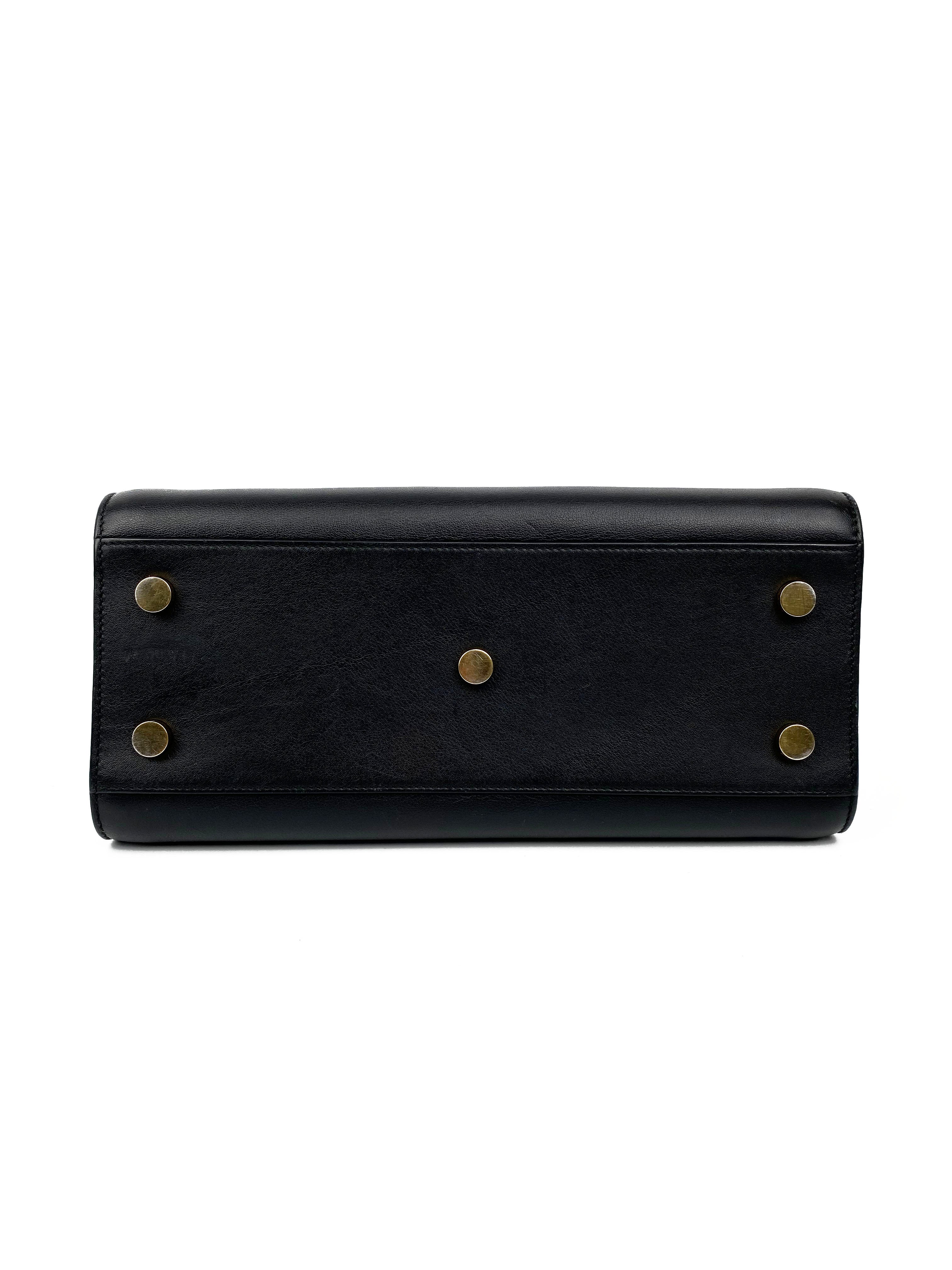 Saint Laurent Small Black Sac De Jour Tote Bag - Luxury Leather Handbag for Women | Perfect for Work, Travel & Everyday Use