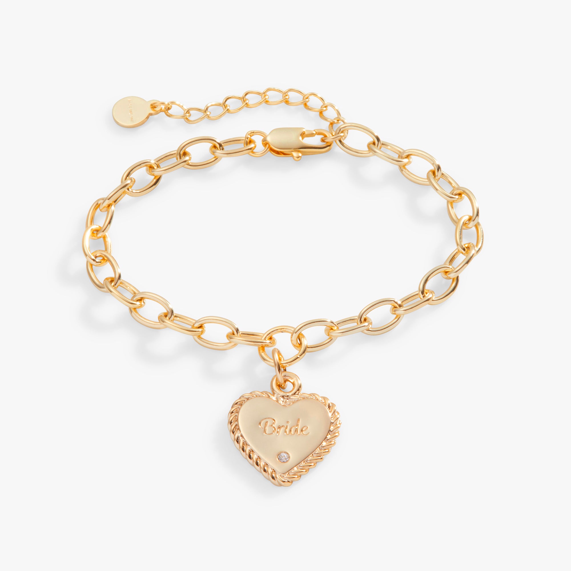 Elegant 'Bride' Heart Charm Bracelet - Adjustable Silver Jewelry for Wedding, Bridal Shower & Anniversary Gifts