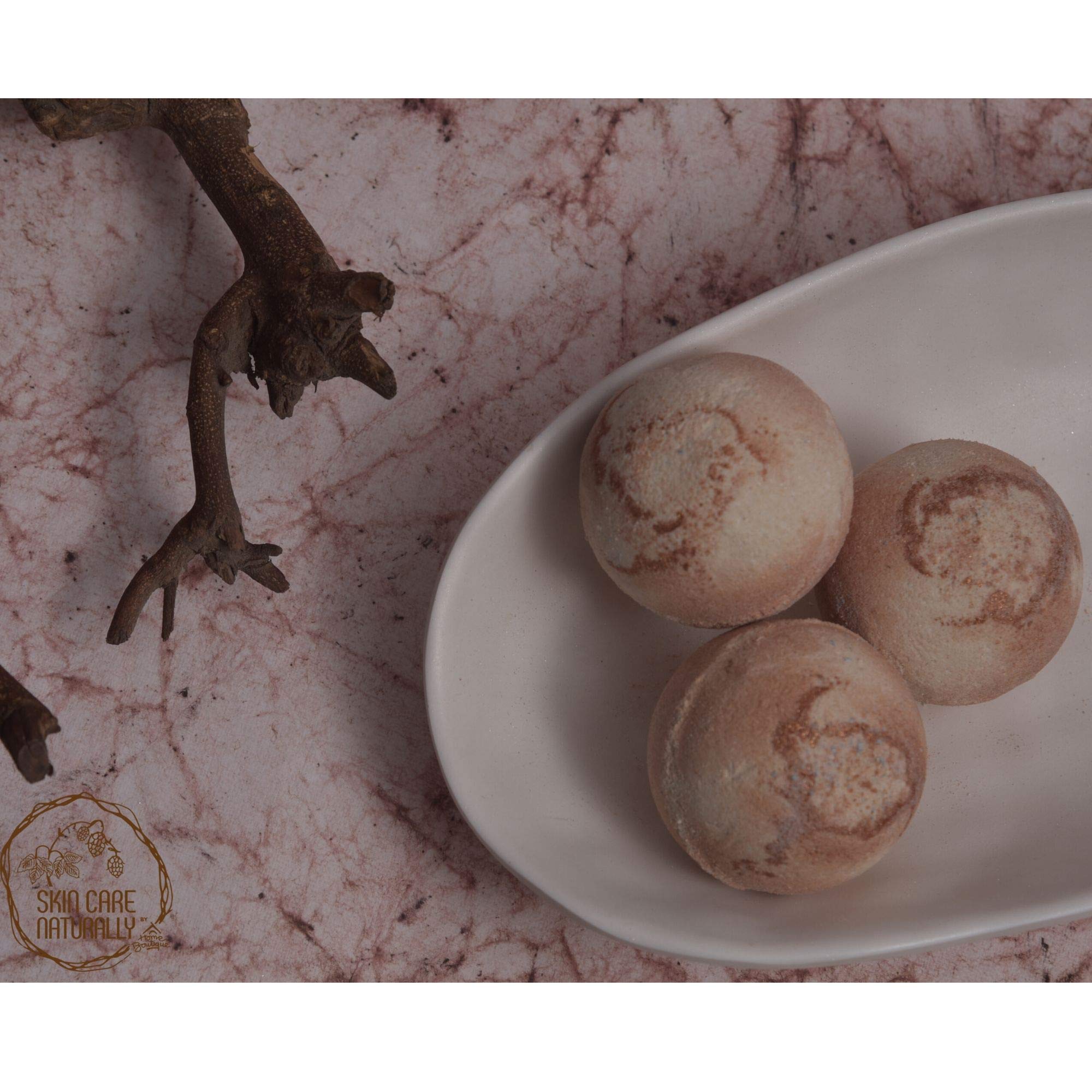 Luxury Aromatic Bath Bombs Set - Rose, Lavender, Vanilla & Coffee Scented (Pack of 4) | Relaxing Spa Gift for Women, Self Care & Stress Relief