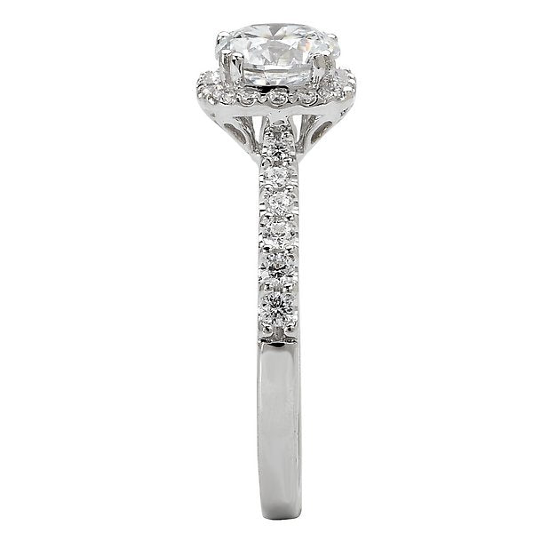 18KT 3/8 CTW Diamond Cushion Halo Engagement Ring Setting for 1.50 CT Cushion/Round Center Stone - Perfect for Proposals, Weddings & Anniversary Gifts