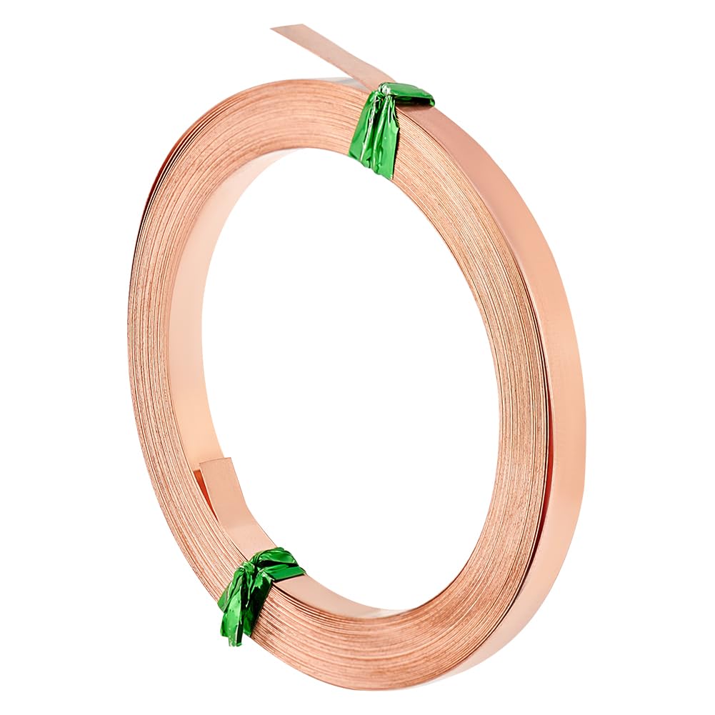 BENECREAT 19.7 Ft Flat Copper Wire for Jewelry Making - 5mm Wide Craft Wire, DIY Bezel Wire, Jewelry Wrapping Supplies - Perfect for Handmade Rings, Bracelets, Necklaces & Metal Craft Projects