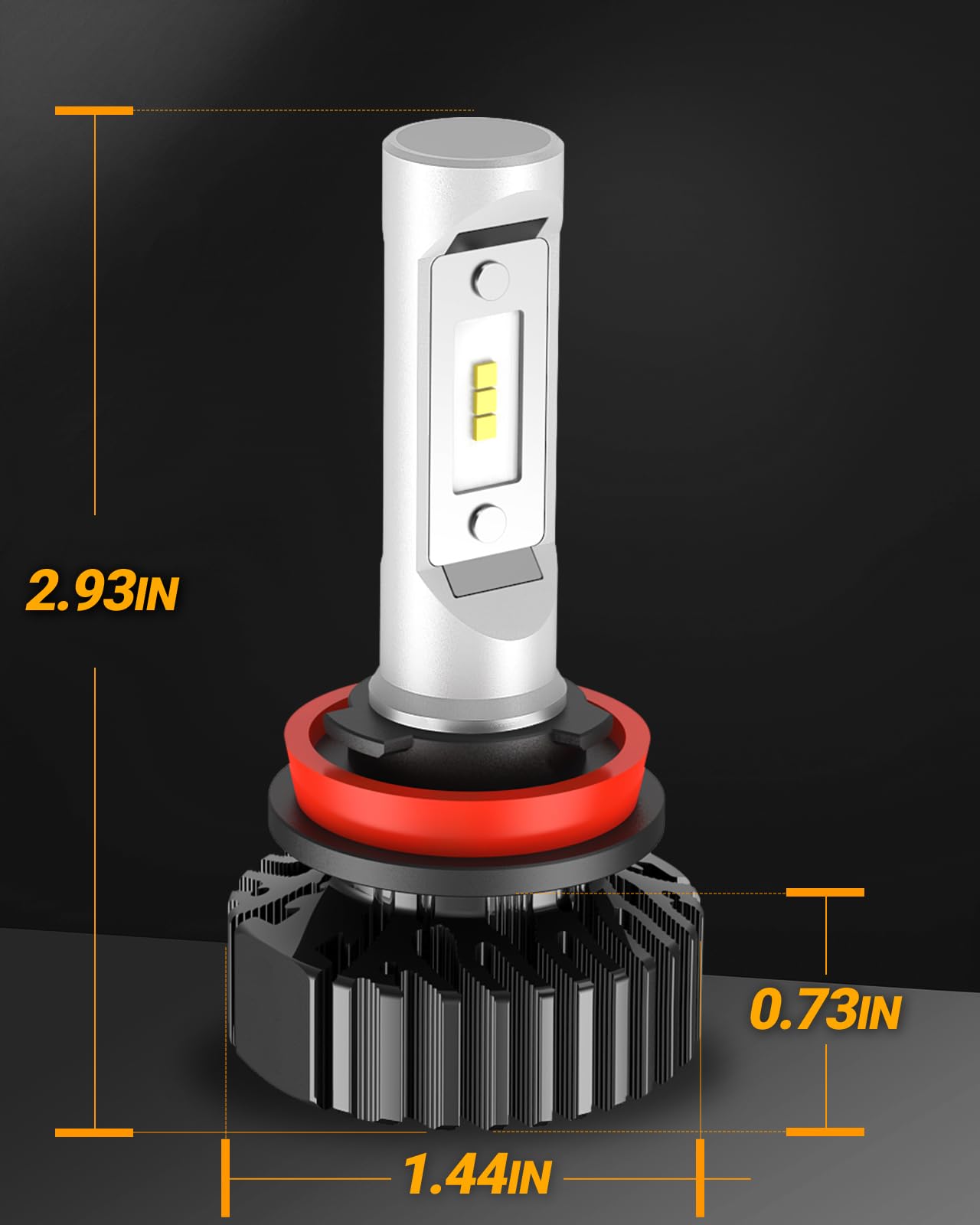 SEALIGHT H11/H8/H9/H16 LED Bulbs - 30,000LM Super Bright 6000K White Fog Light Bulbs for Cars, Motorcycles, ATVs - Plug and Play Installation - Pack of 2 - Perfect for Night Driving, Off-Roading & Low Visibility Conditions