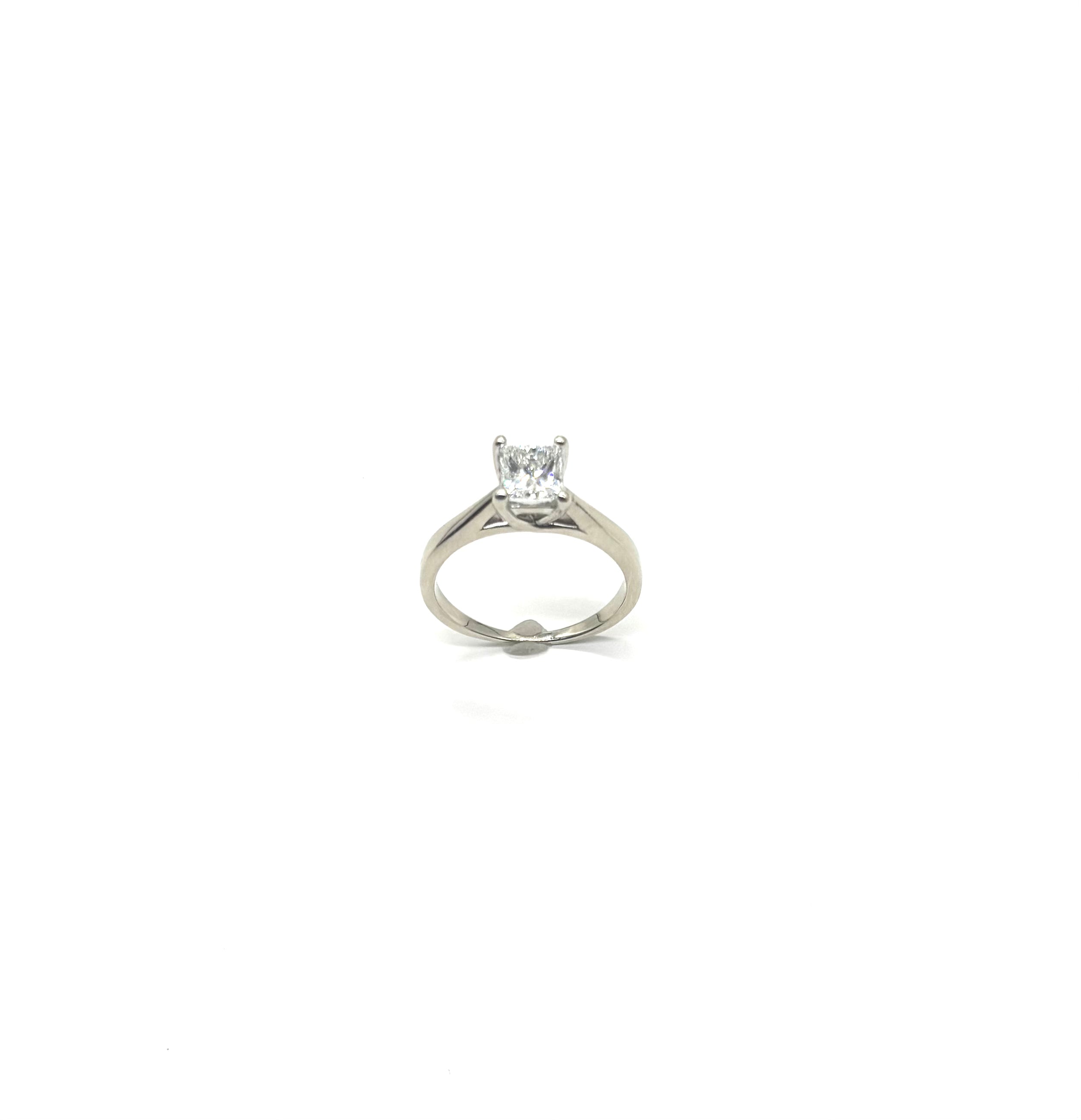 Solitaire Diamond Engagement Ring for Women - 1 Carat Round Cut 14K White Gold Wedding Band - Perfect for Proposals, Anniversaries & Bridal Jewelry Gifts