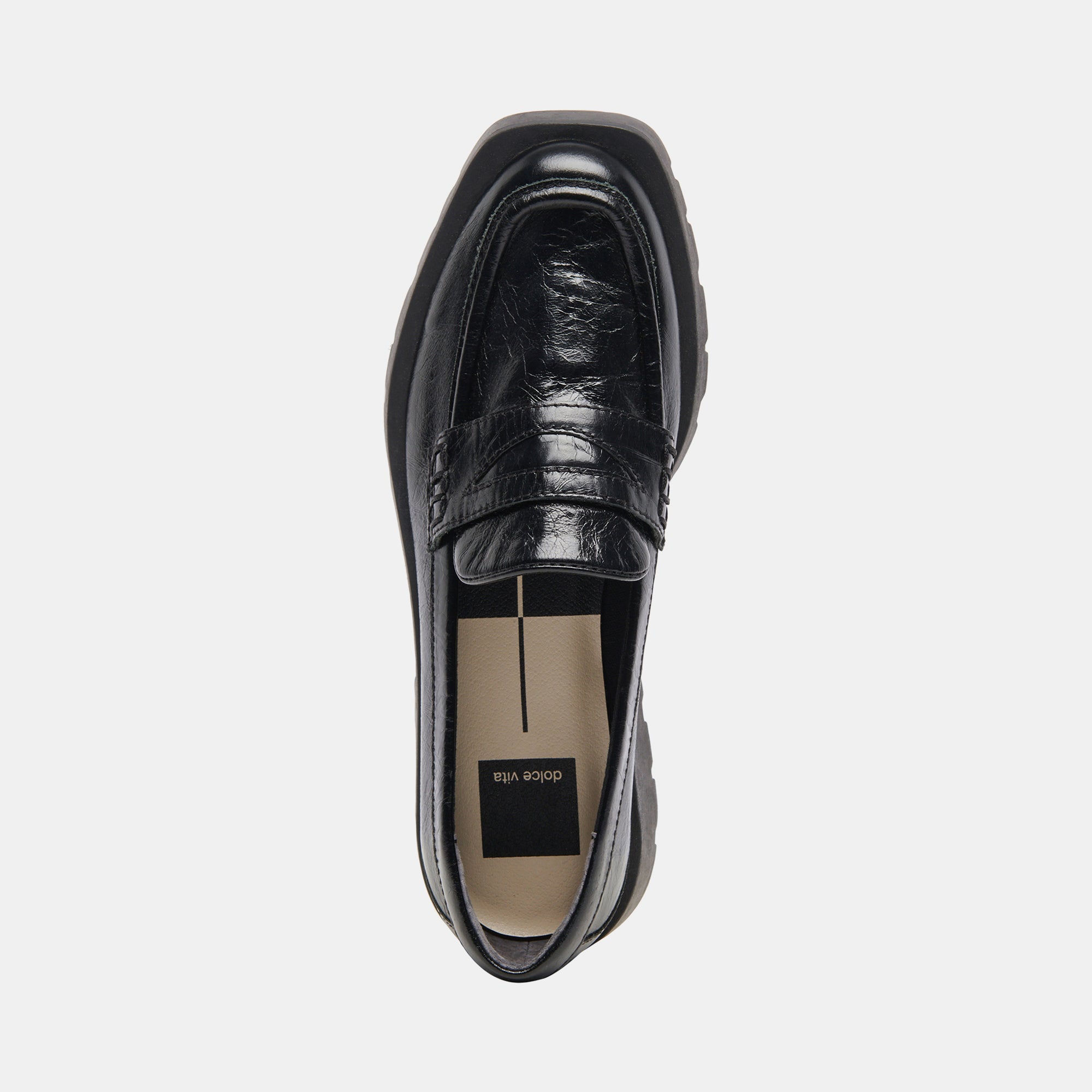 ELIAS FLATS Onyx Crinkle Patent Leather Women's Shoes - Comfortable & Stylish for Work, Office, and Casual Wear