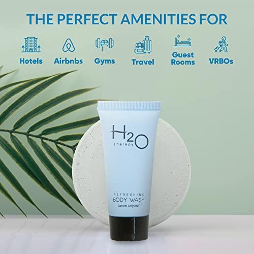 H2O Therapy Body Wash Soap - 0.85 oz Travel Size (Pack of 300) - Perfect for Hotels, Hospitality & Travel Essentials