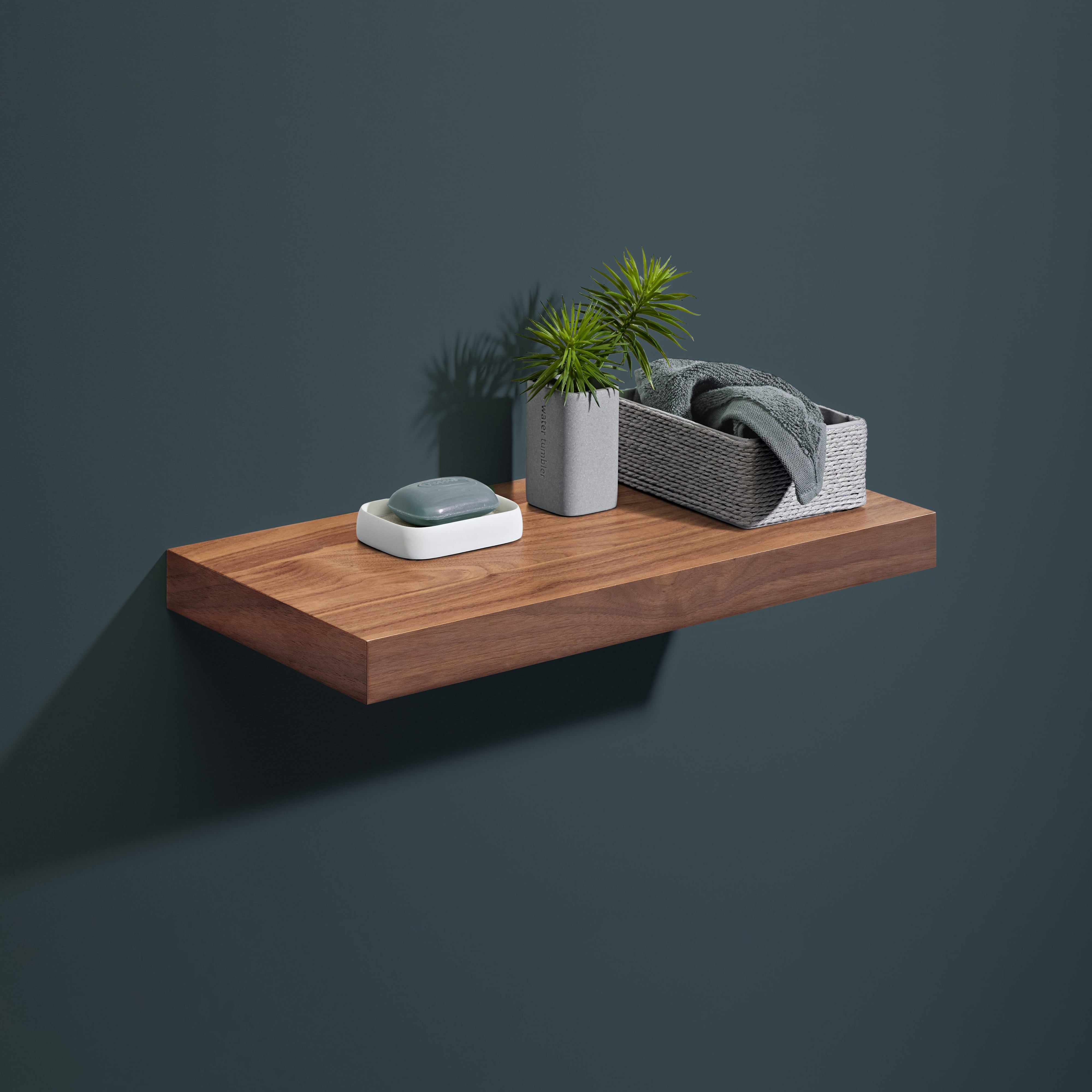 Premium Floating Shelves for Wall - Real Wood Veneer - Modern & Sturdy Display Shelf for Home Decor, Living Room, Bathroom, Kitchen Storage & Organization