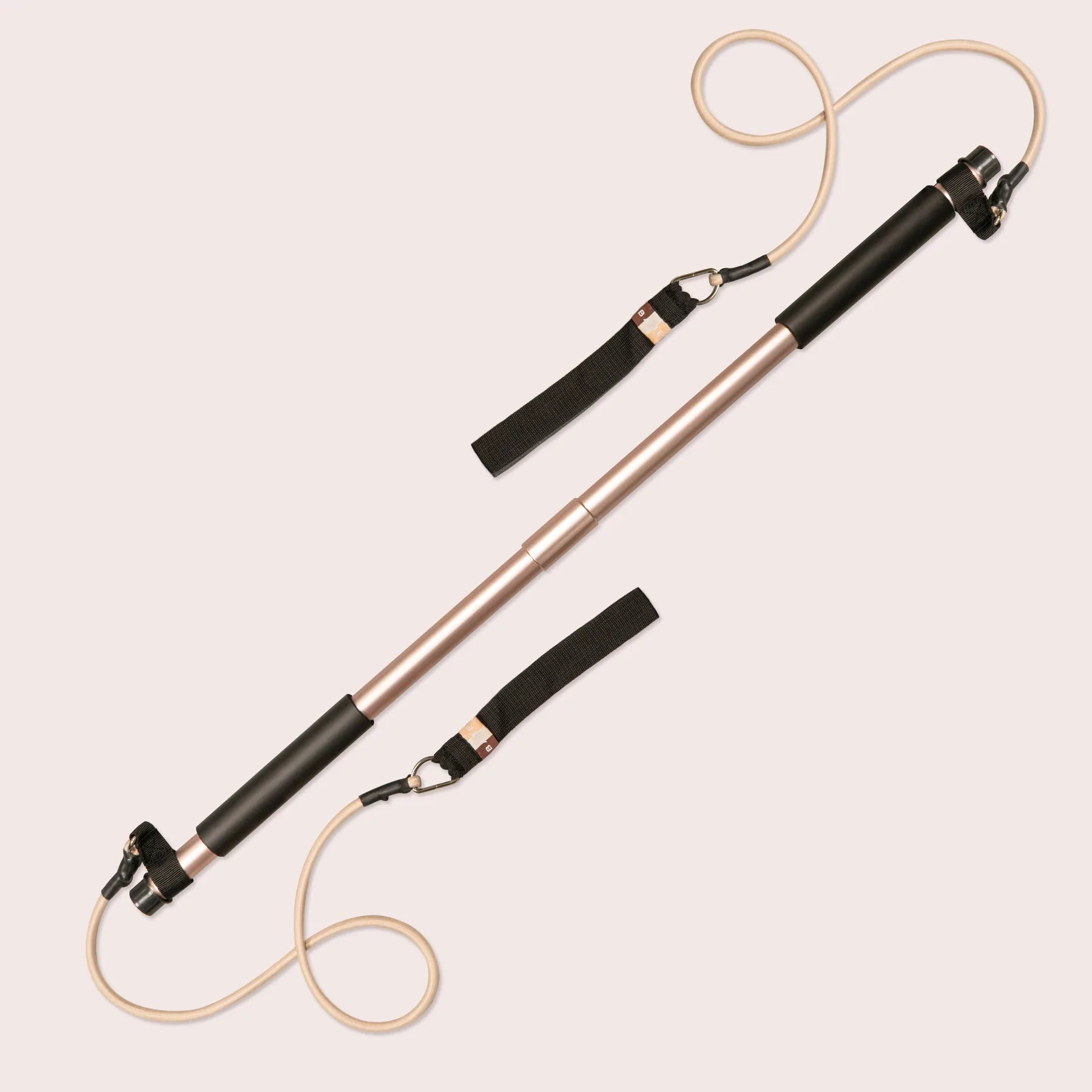 BAHE Pilates Bar Set Medium Resistance - Dusty Beige | Home Gym Equipment for Core Strength & Flexibility Training | Perfect for Yoga, Pilates & Physical Therapy Workouts