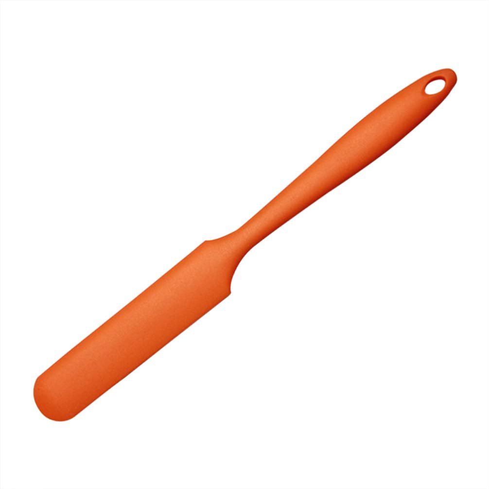 DOITOOL 2-Piece Mini Silicone Spatula Set - Flexible Non-Stick Cake Scraper, Butter & Cream Spreader - Perfect for Baking, Frosting, Decorating Cakes & Desserts (Orange)